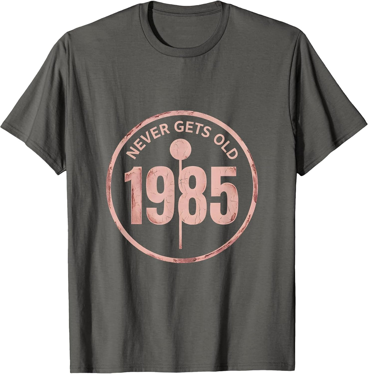 1985 Never Gets Old Vintage Birthday Design T-Shirt - Asphalt Grey