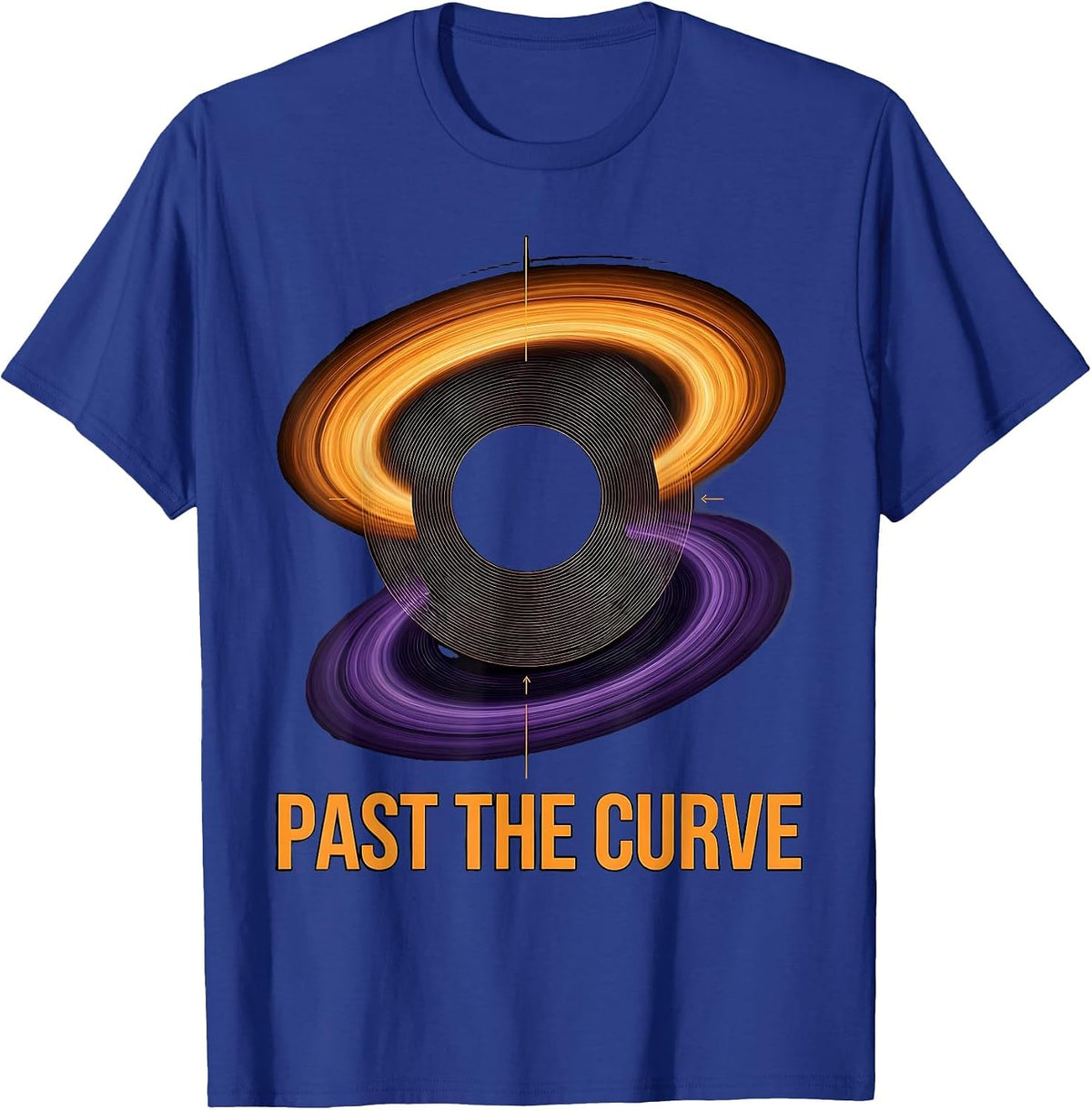 Past the Curve Astrophysics Science Education T-Shirt - Royal Blue