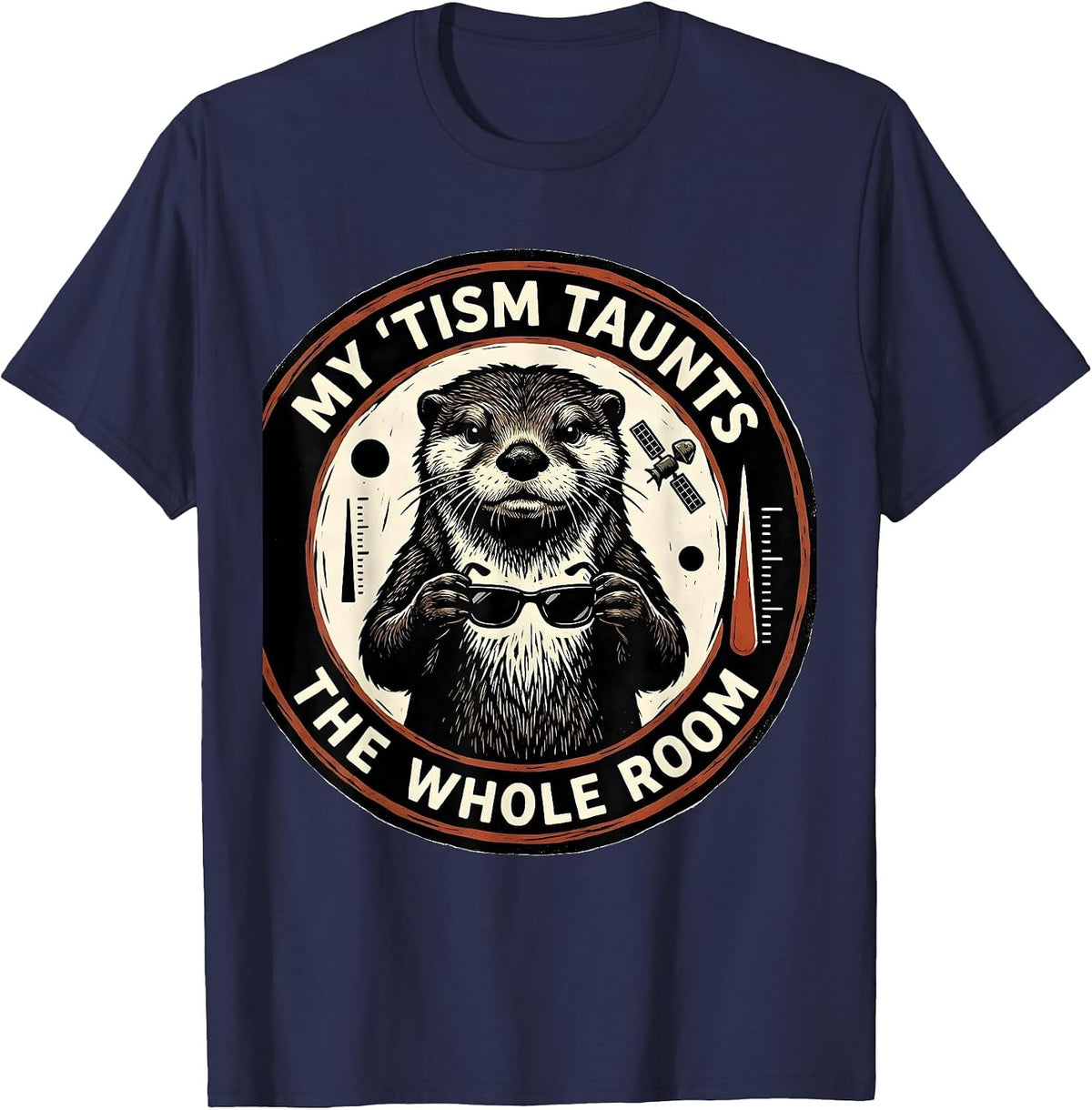 My 'Tism Taunts The Whole Room Funny Autistic ADHD Meme T-Shirt - Navy Blue
