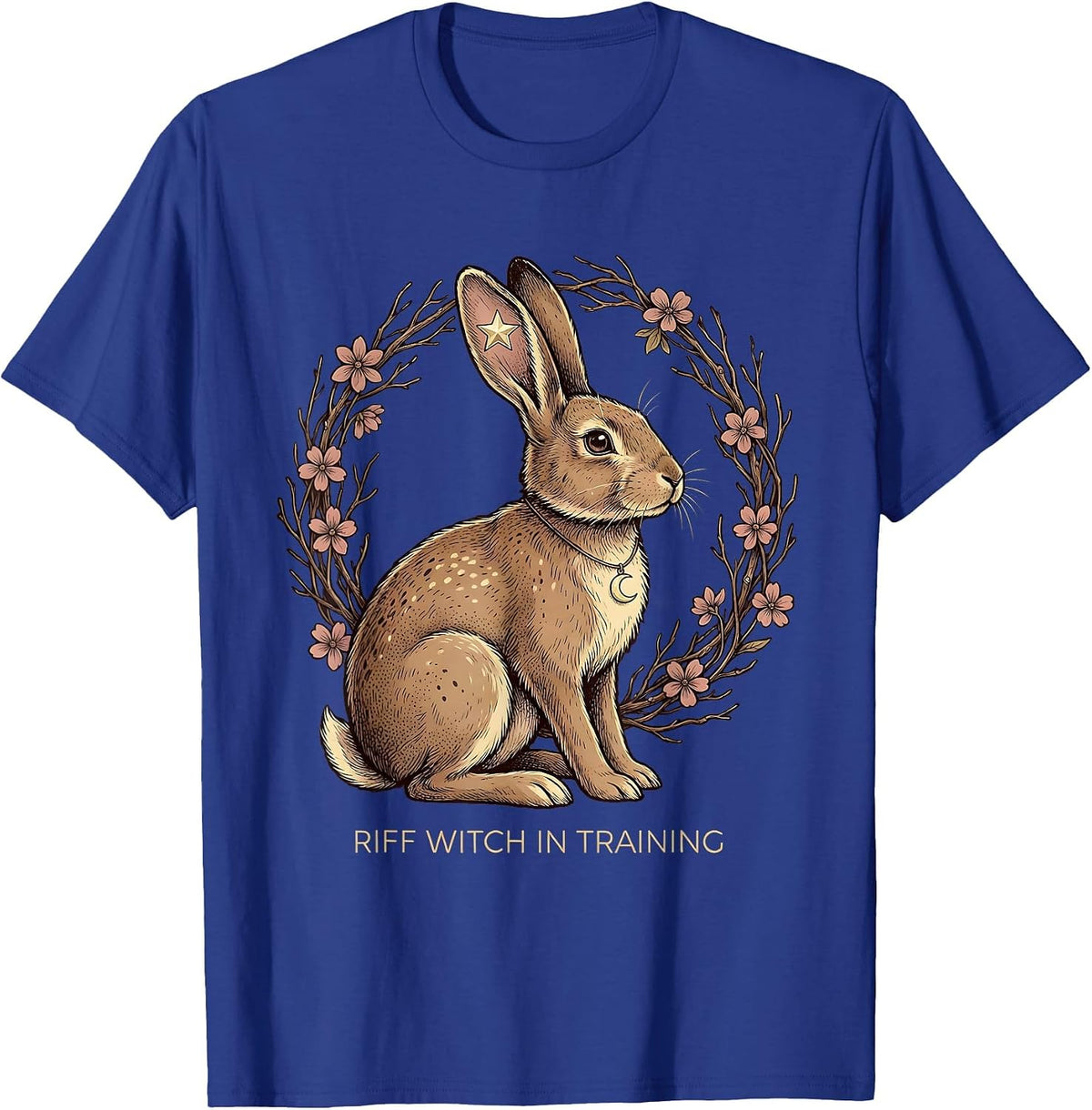 Men's Riff Witch In Training Metal Music Design T-Shirt - Royal Blue