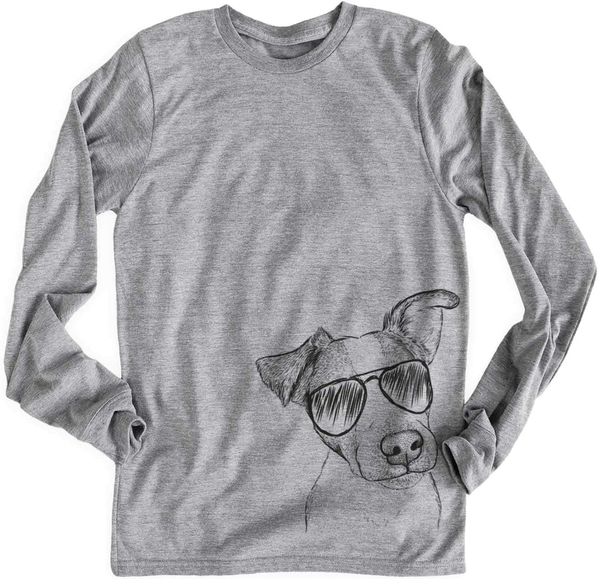 Aviator Bosse the Jack Russell Terrier Dog Triblend T-Shirt - Unisex Unisex Long Sleeve