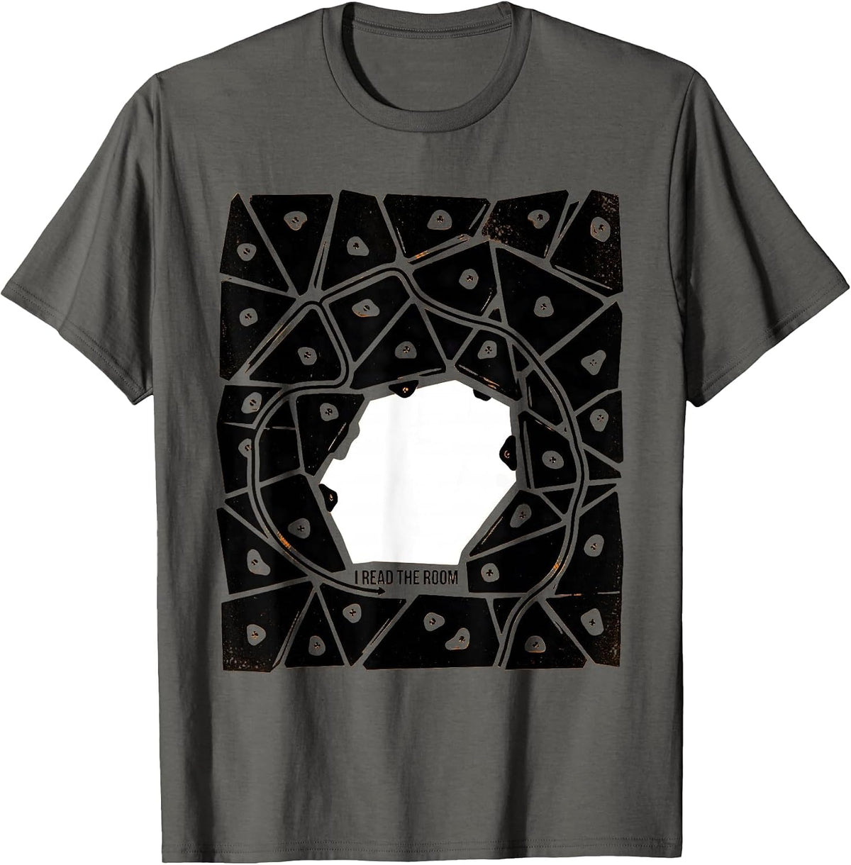 Men's I Read The Room Funny Rock Climber Bouldering Gift T-Shirt - Asphalt Grey