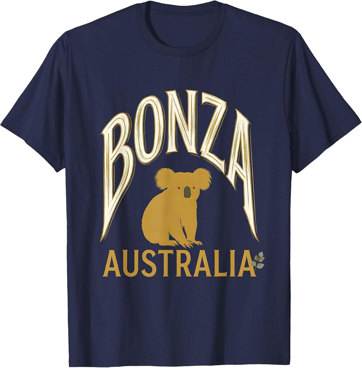 Bonza Australia Sign Painter Koala Souvenir Novelty T-Shirt - Navy Blue