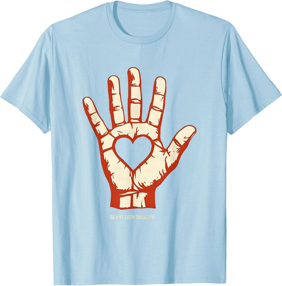 Men's Be Kind Every Single Day Positivity Design T-Shirt - Baby Blue