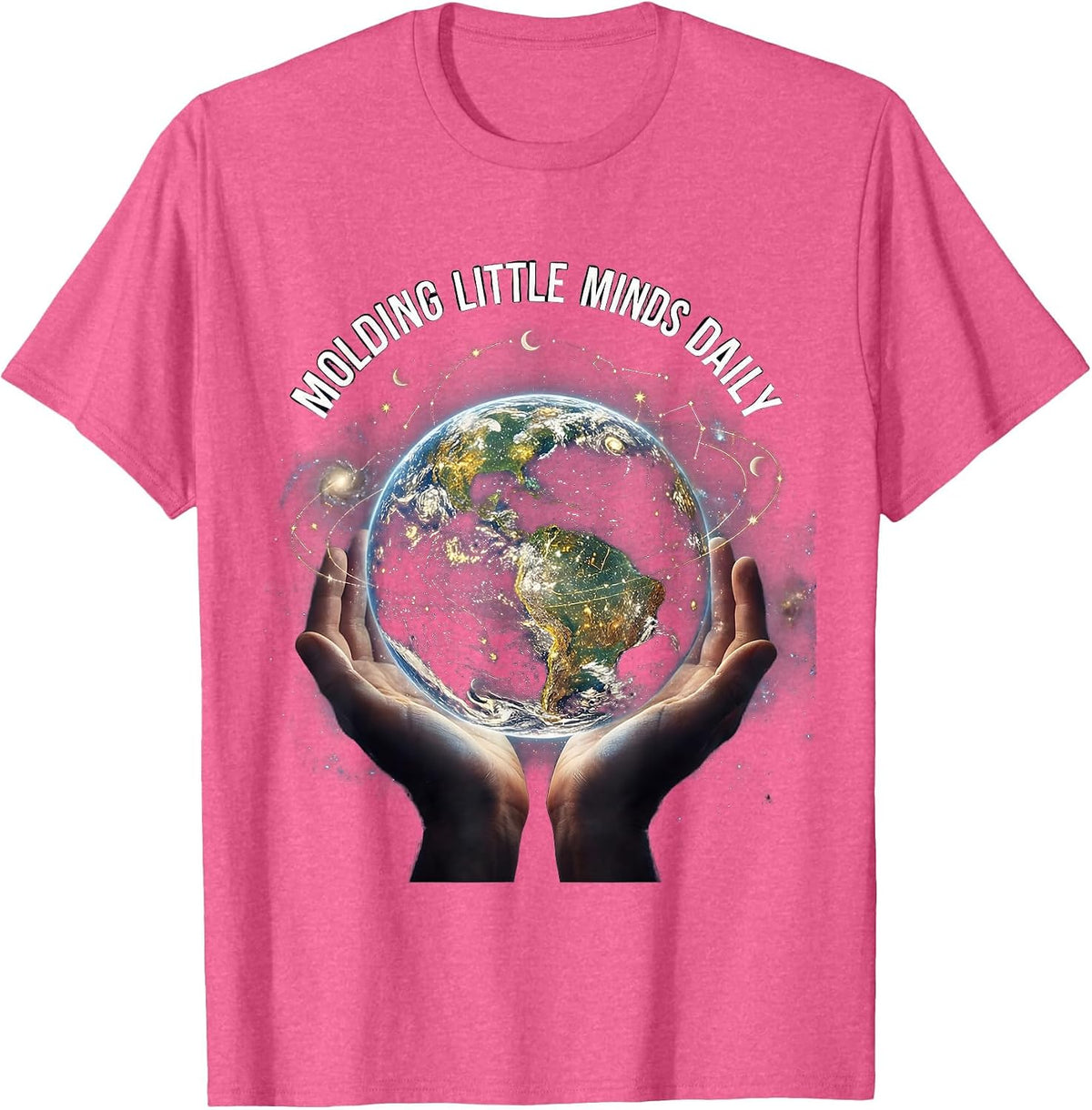 Molding Little Minds Daily Preschool Teacher T-Shirt - Pink Heather