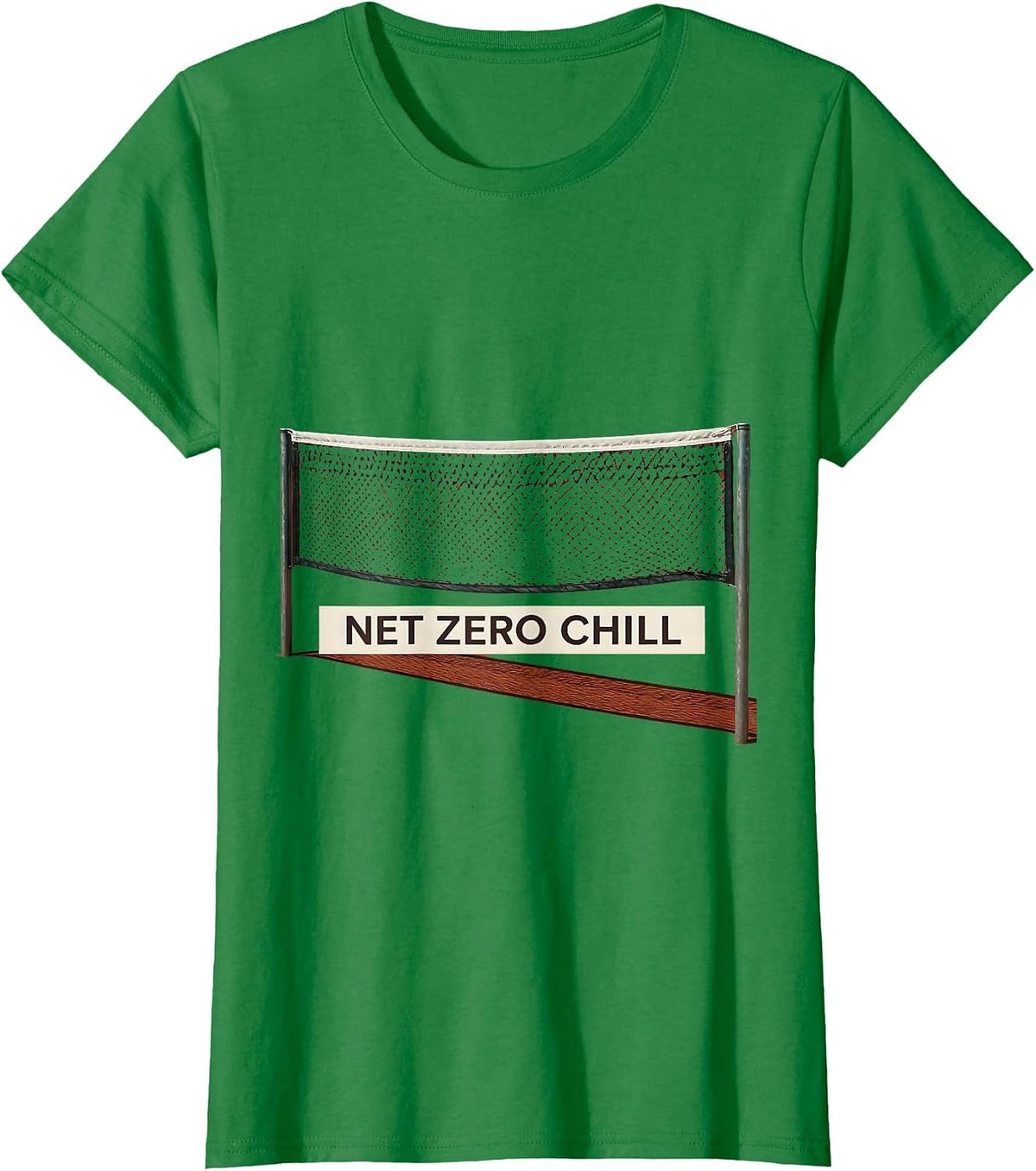 Net Zero Chill Tennis Graphic Design T-Shirt - Kelly Green