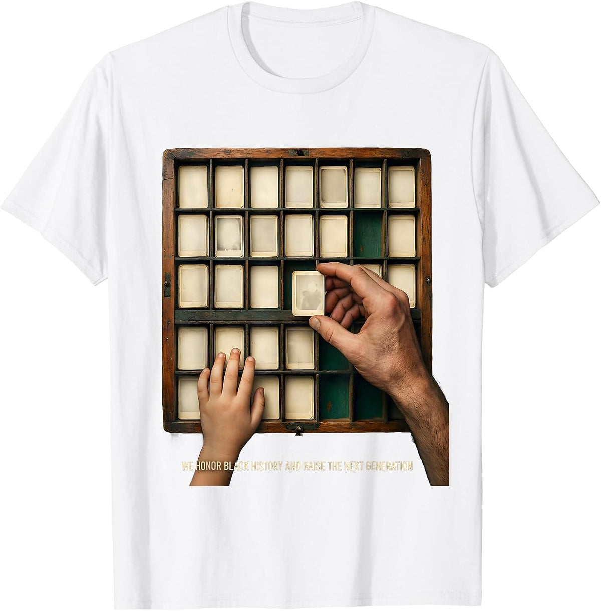 Men's We Honor Black History And Raise The Next Generation Vintage T-Shirt - White