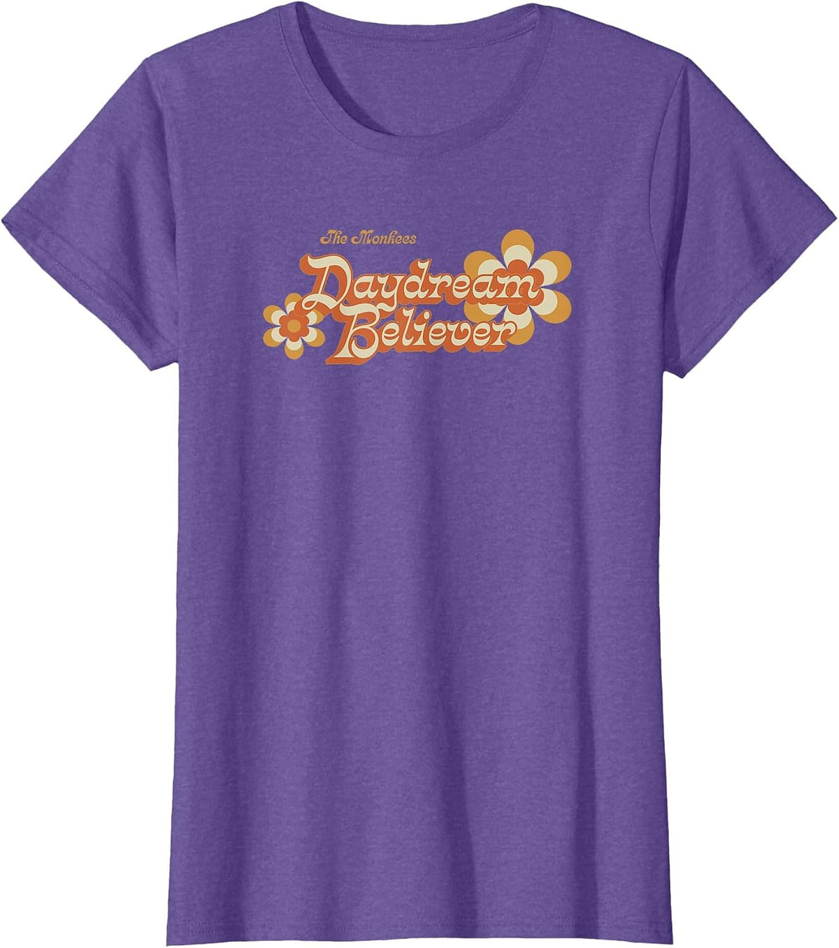 The Monkees Daydream Believer Flower T-Shirt - Purple Heather
