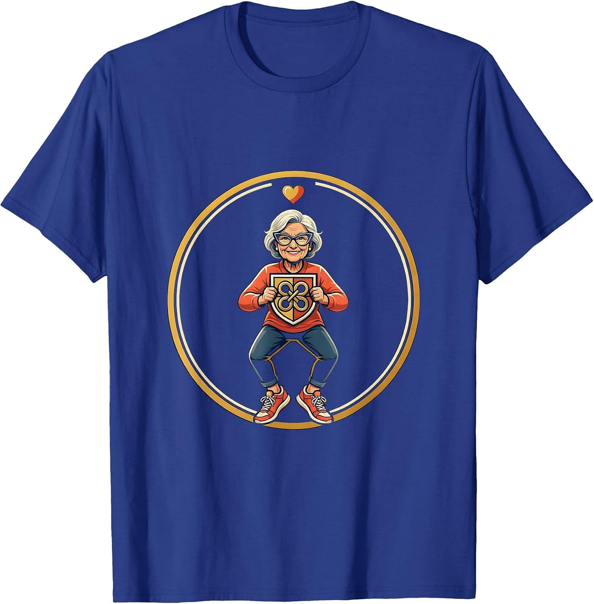Sealed Gigi Grandma Emblem Badge Family Crest T-Shirt - Royal Blue