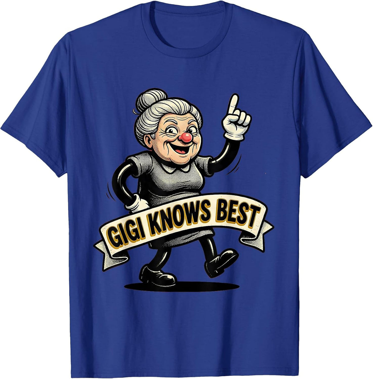 Gigi Knows Best Grandma Design T-Shirt - Royal Blue