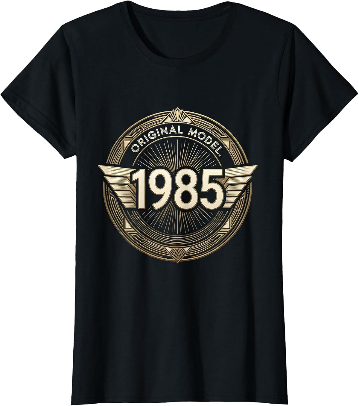 1985 Original Model Vintage Birth Year Design T-Shirt - Black