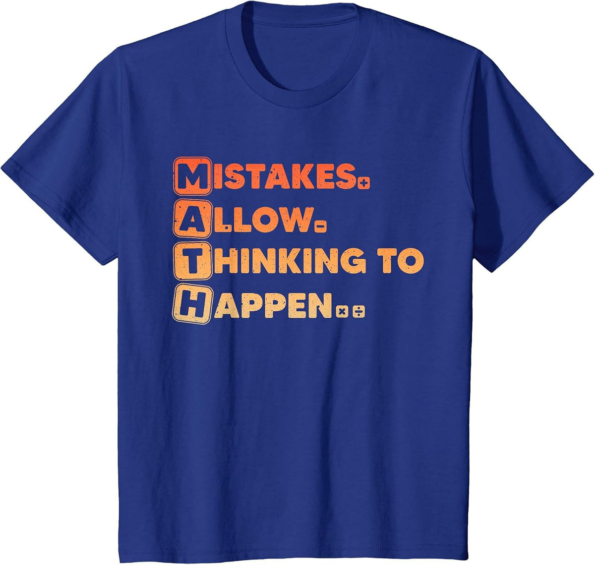 Best Math Art for Men Women Calculus Algebra Math Geek Lover T-Shirt - Royal Blue