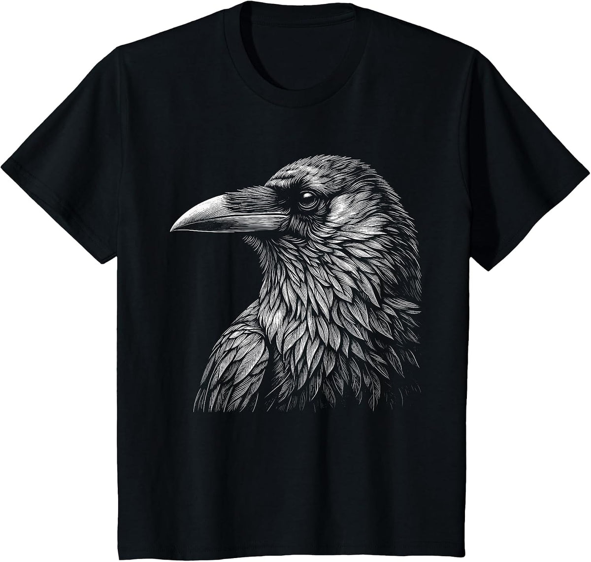 Black Crow Raven Beautiful Raven Bird T-Shirt - Black
