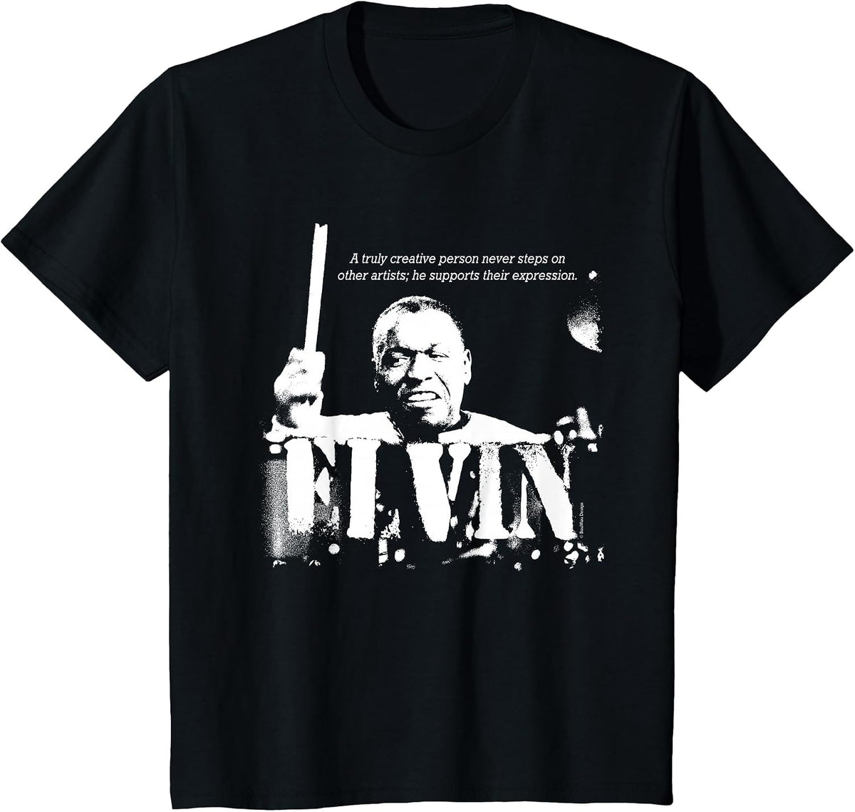 Elvin Jazz Wisdom Drummer Musician (1 Colour) T-Shirt - Black