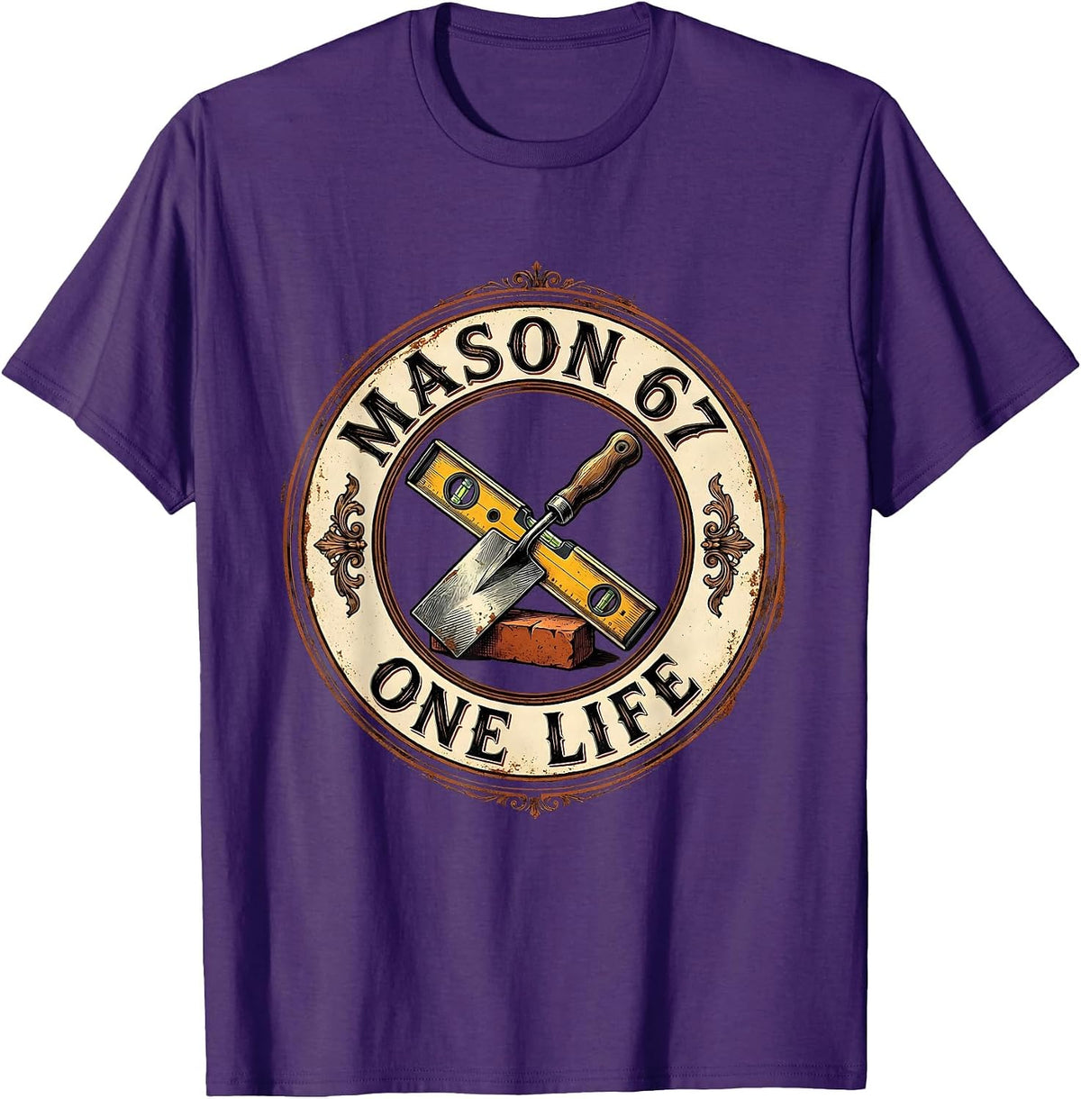 Mason 67 One Life Graphic Design T-Shirt - Purple