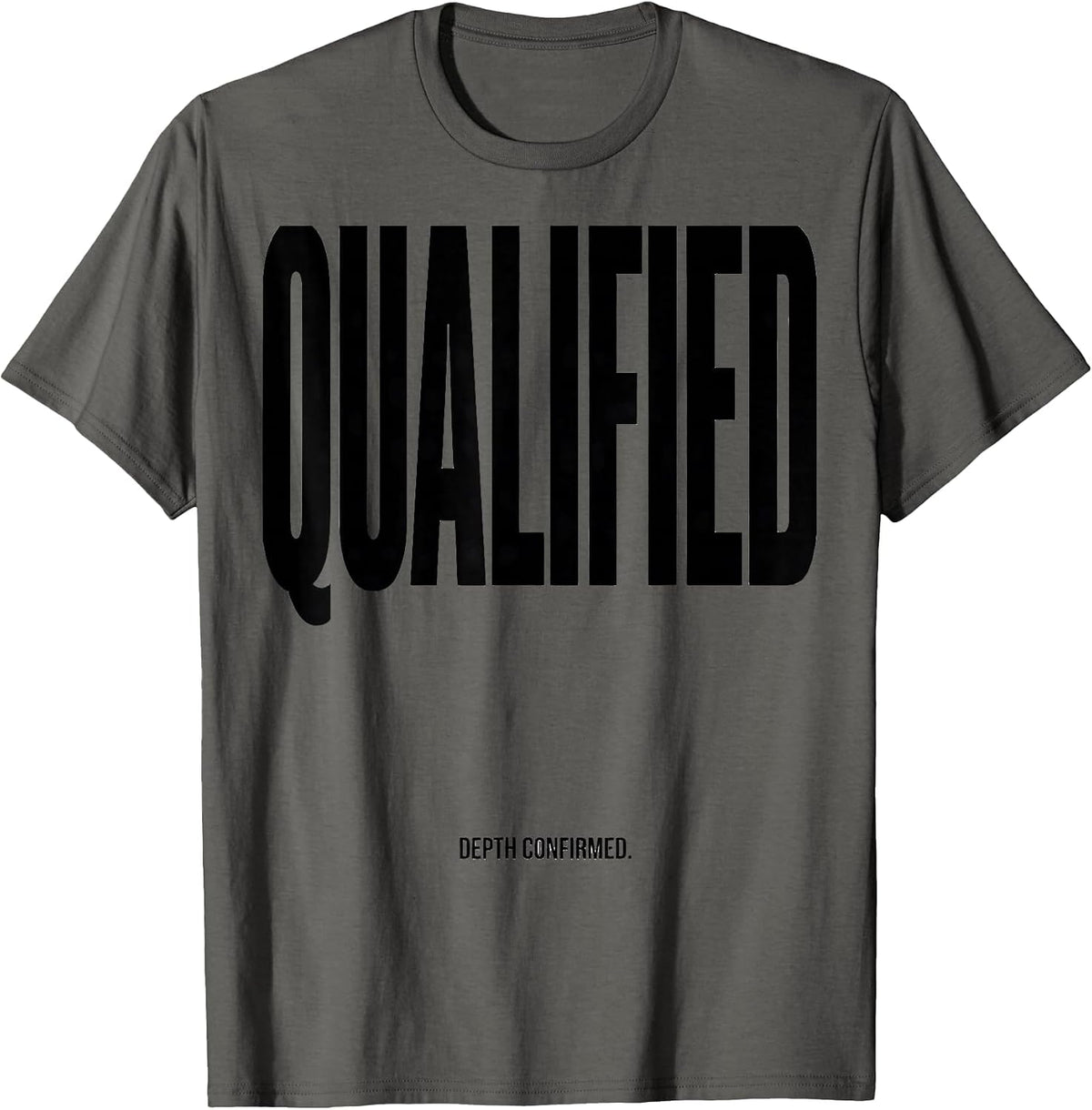 Qualified Depth Confirmed Vintage Scuba Diving Diver Gift T-Shirt - Asphalt Grey