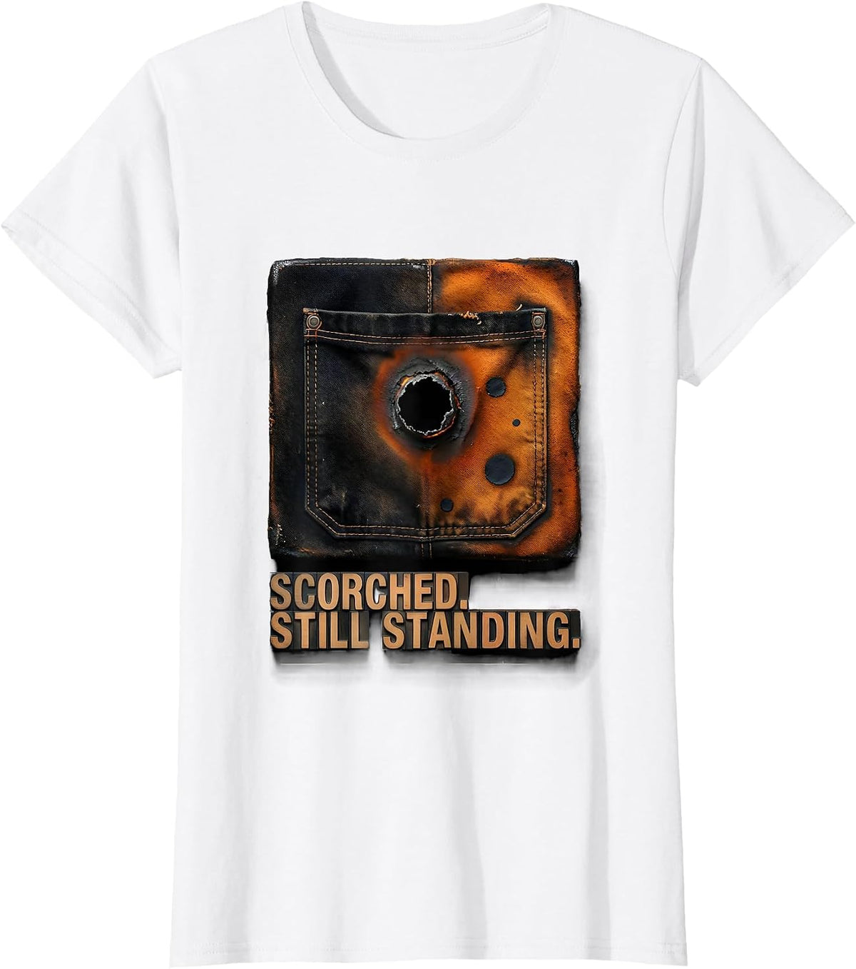 Scorched Still Standing Funny Welder Metal Worker Trade T-Shirt - White