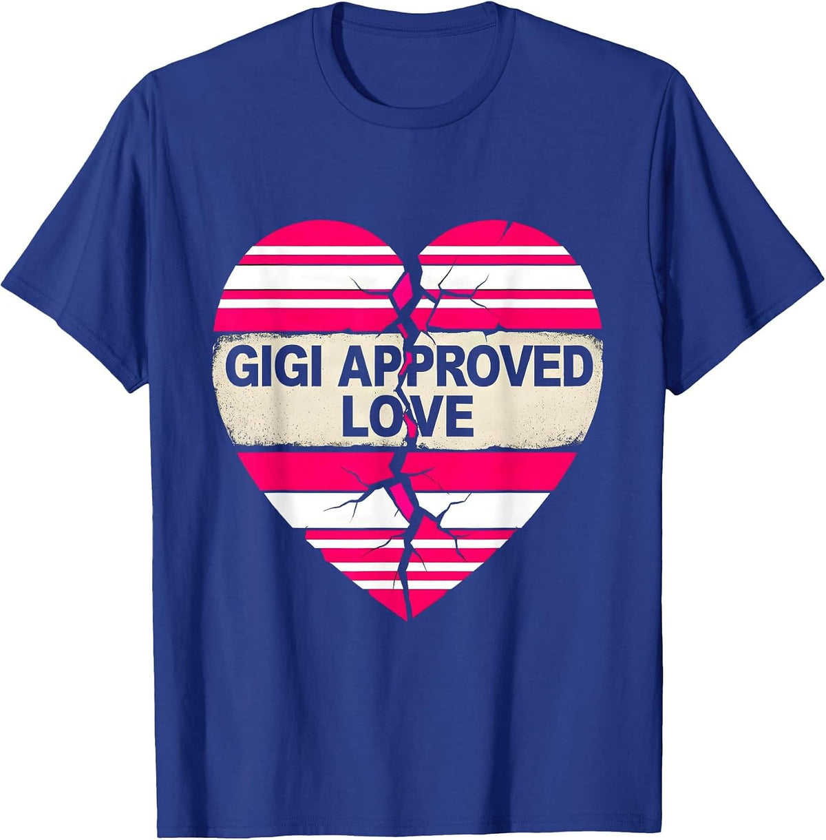 Gigi Approved Love Grandma Gift Design T-Shirt - Royal Blue