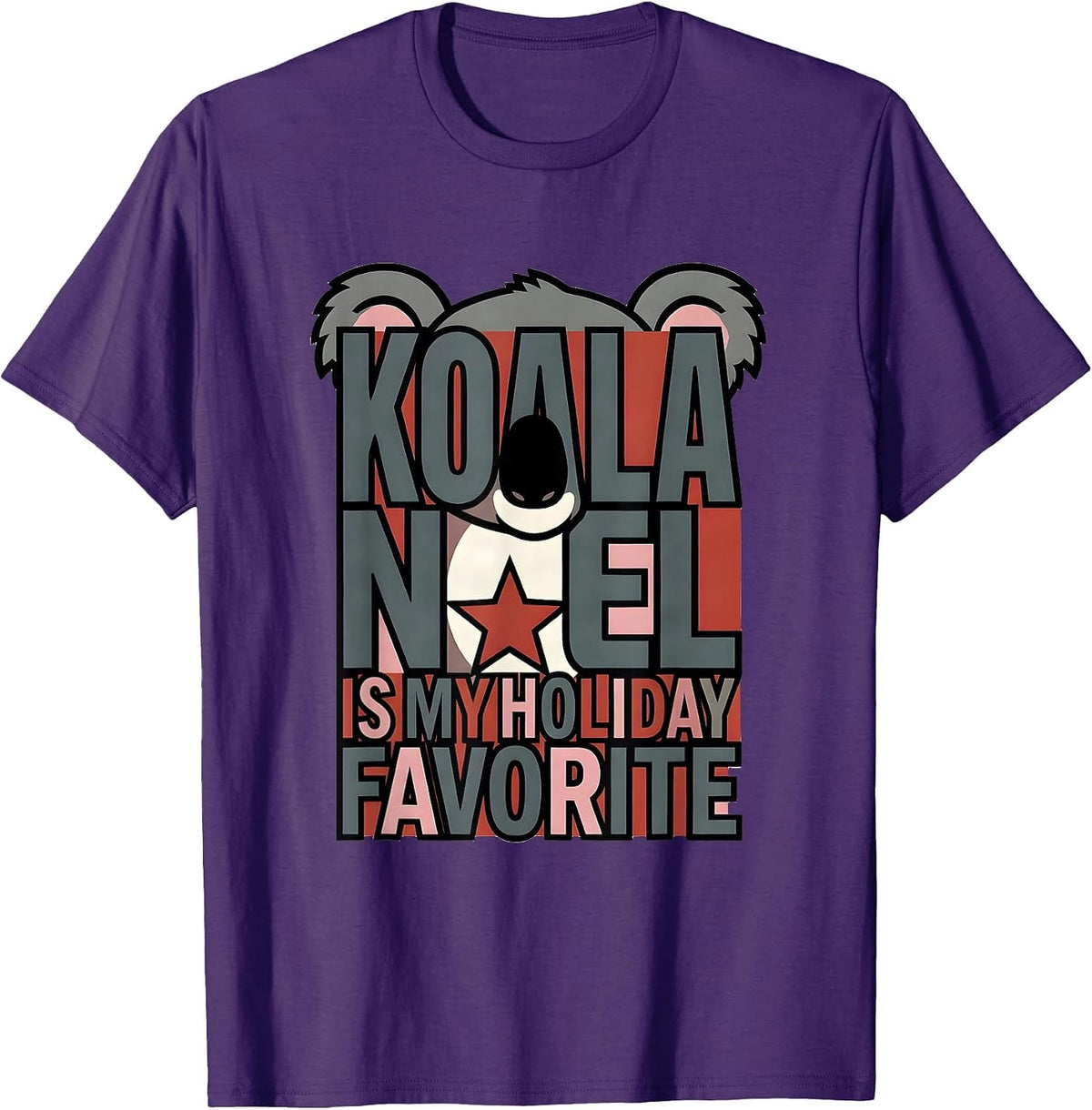 Koala Noel Is My Holiday Favorite Cute Koala Lover Christmas T-Shirt - Purple