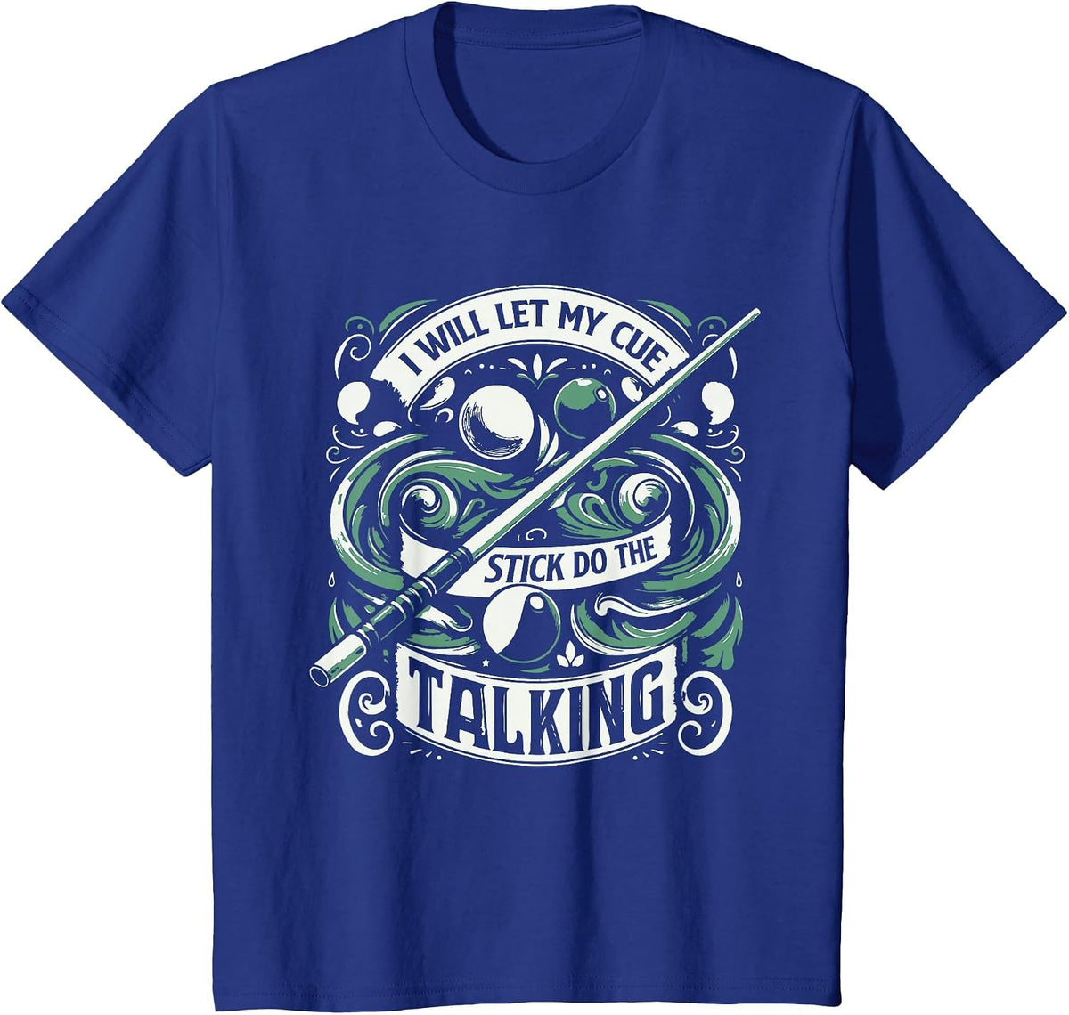 Billiard Player Humor Billiards Funny Billiard Cue T-Shirt - Royal Blue