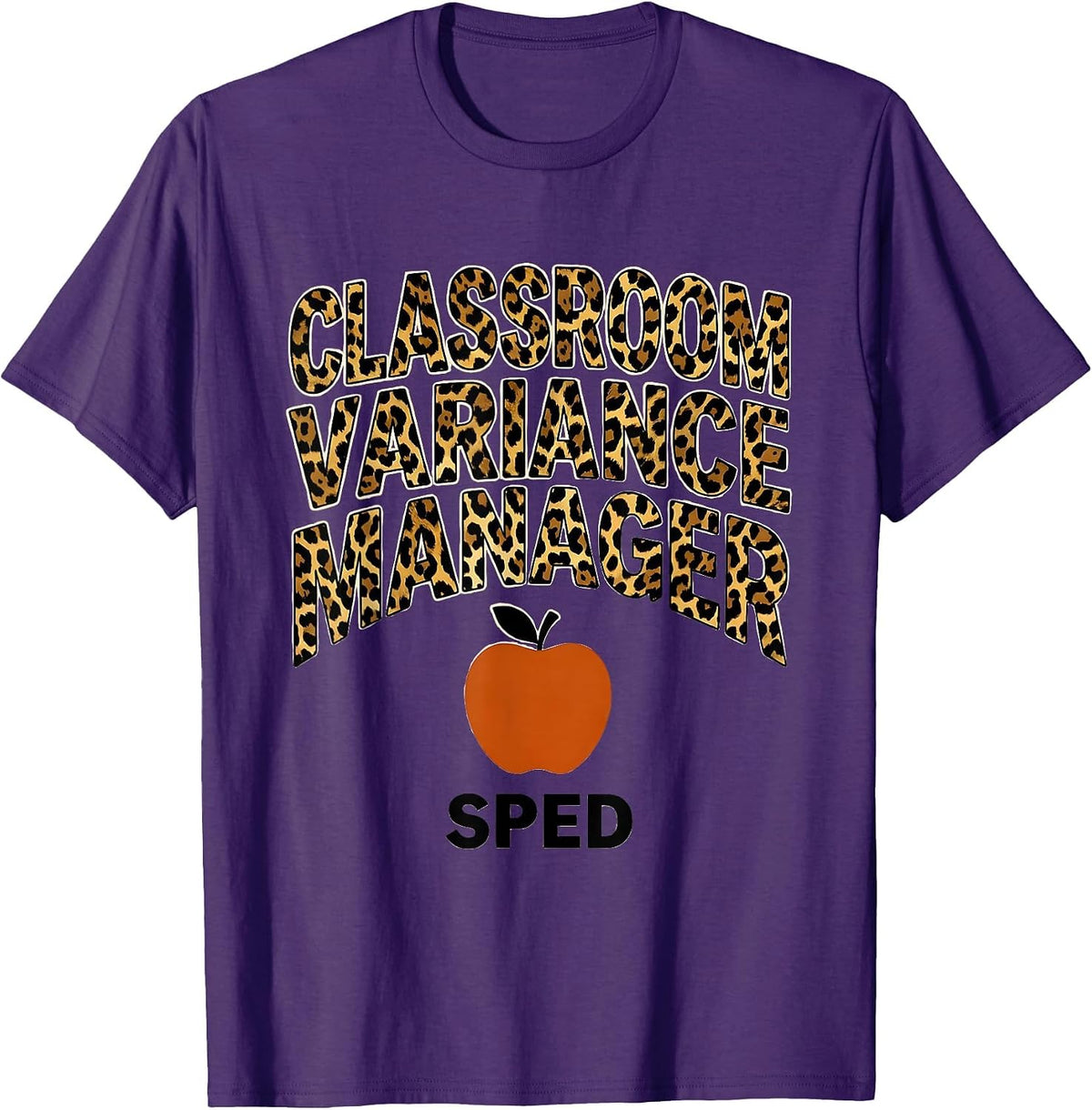 Men's Classroom Variance Manager SPED Funny Chaos Coordinator T-Shirt - Purple