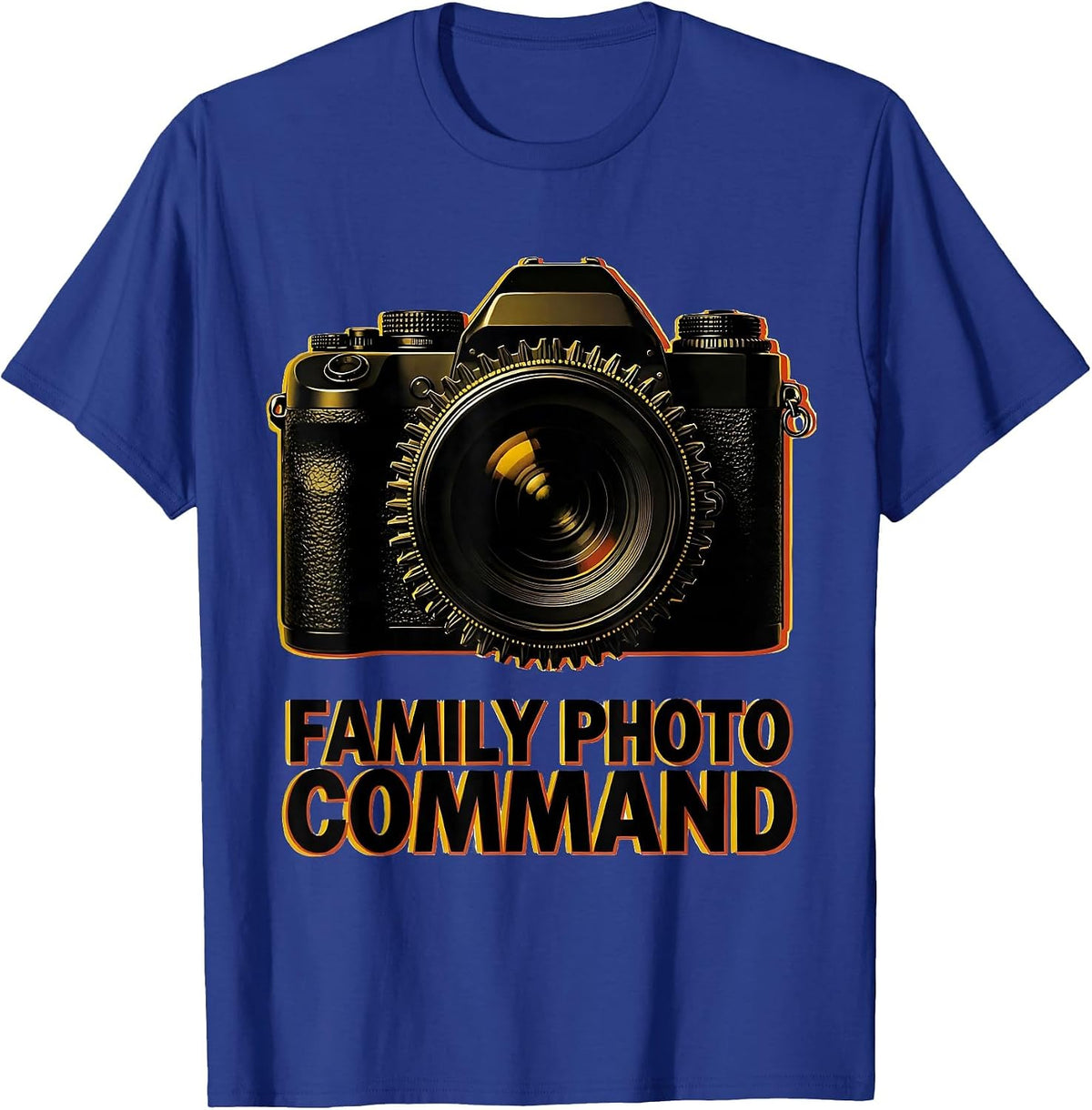 Men's Family Photo Command Funny Photography Hobbyist Camera Lover T-Shirt - Royal Blue