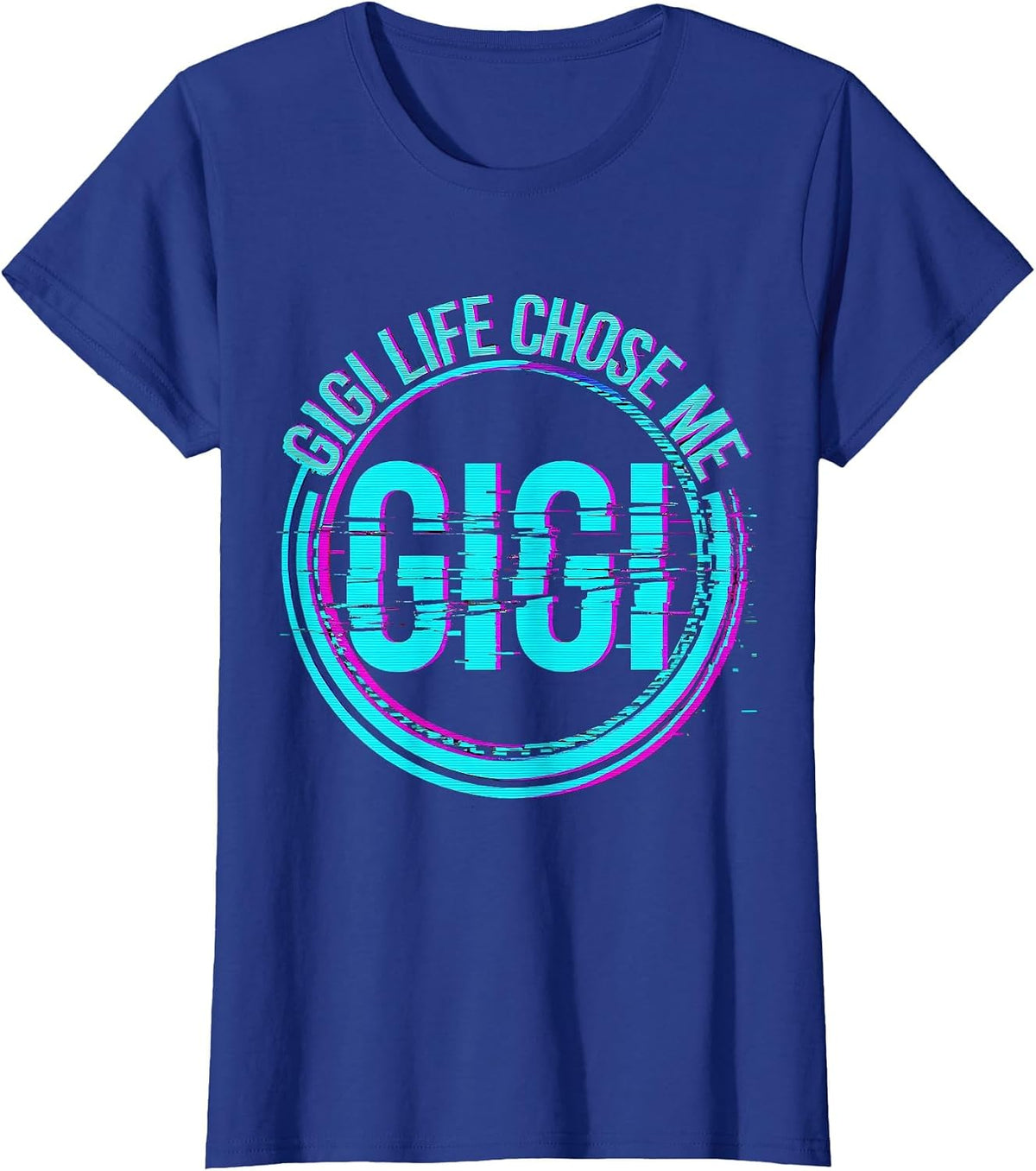 Women's Gigi Life Chose Me Grandmother Pride Design T-Shirt - Royal Blue