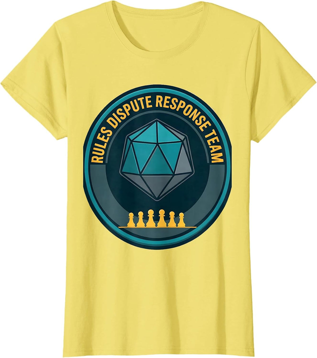 Women's Rules Dispute Response Team Funny Sarcastic Chaos T-Shirt - Lemon Yellow