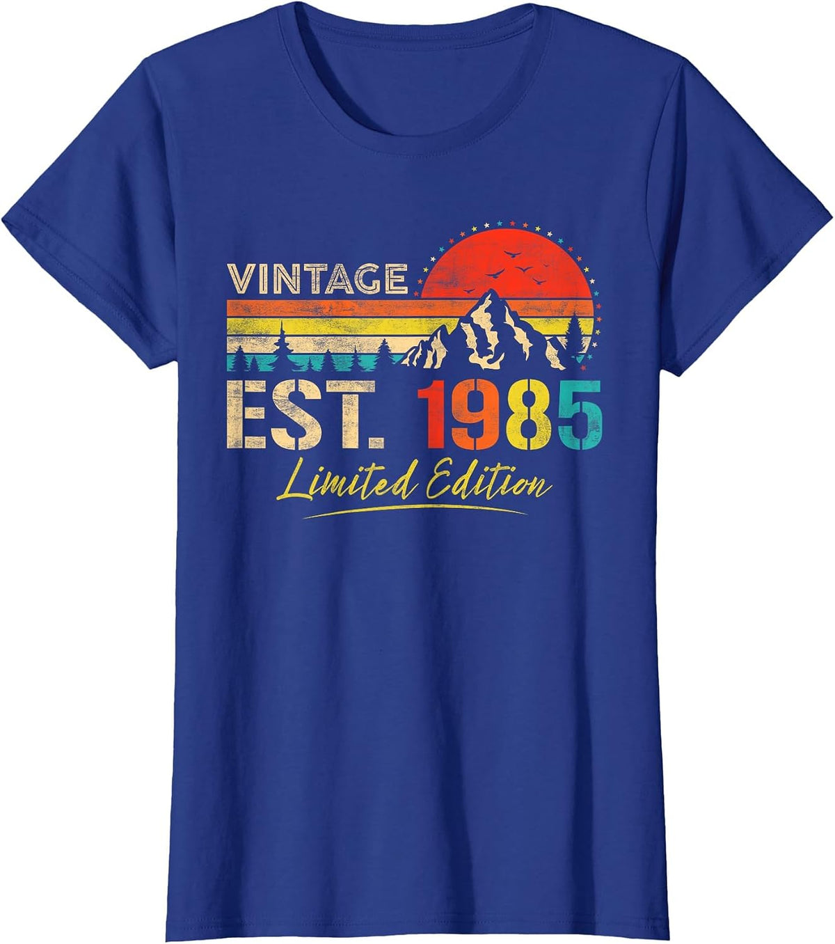 Vintage Est 1985 Limited Edition Classic 1985 Men and Women T-Shirt - Royal Blue