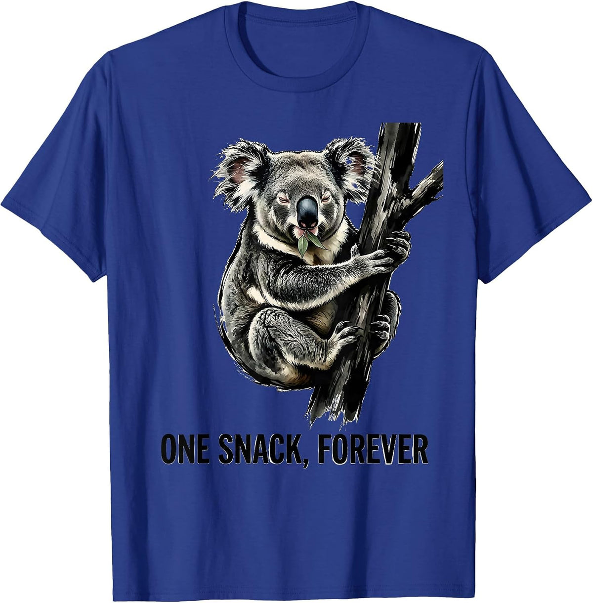 Men's One Snack Forever Funny Koala Animal Lover Humor T-Shirt - Royal Blue
