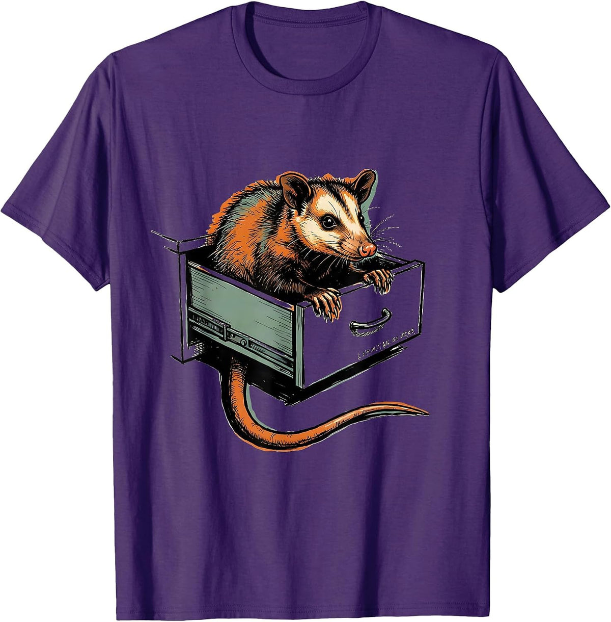 I Am Not Big On Order Funny Opossum Deadpan Humor T-Shirt - Purple