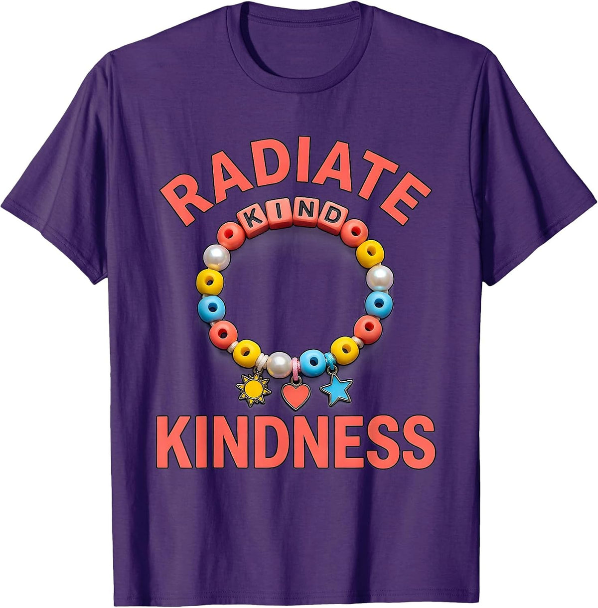 Radiate Kindness Inspirational Be Kind Design T-Shirt - Purple
