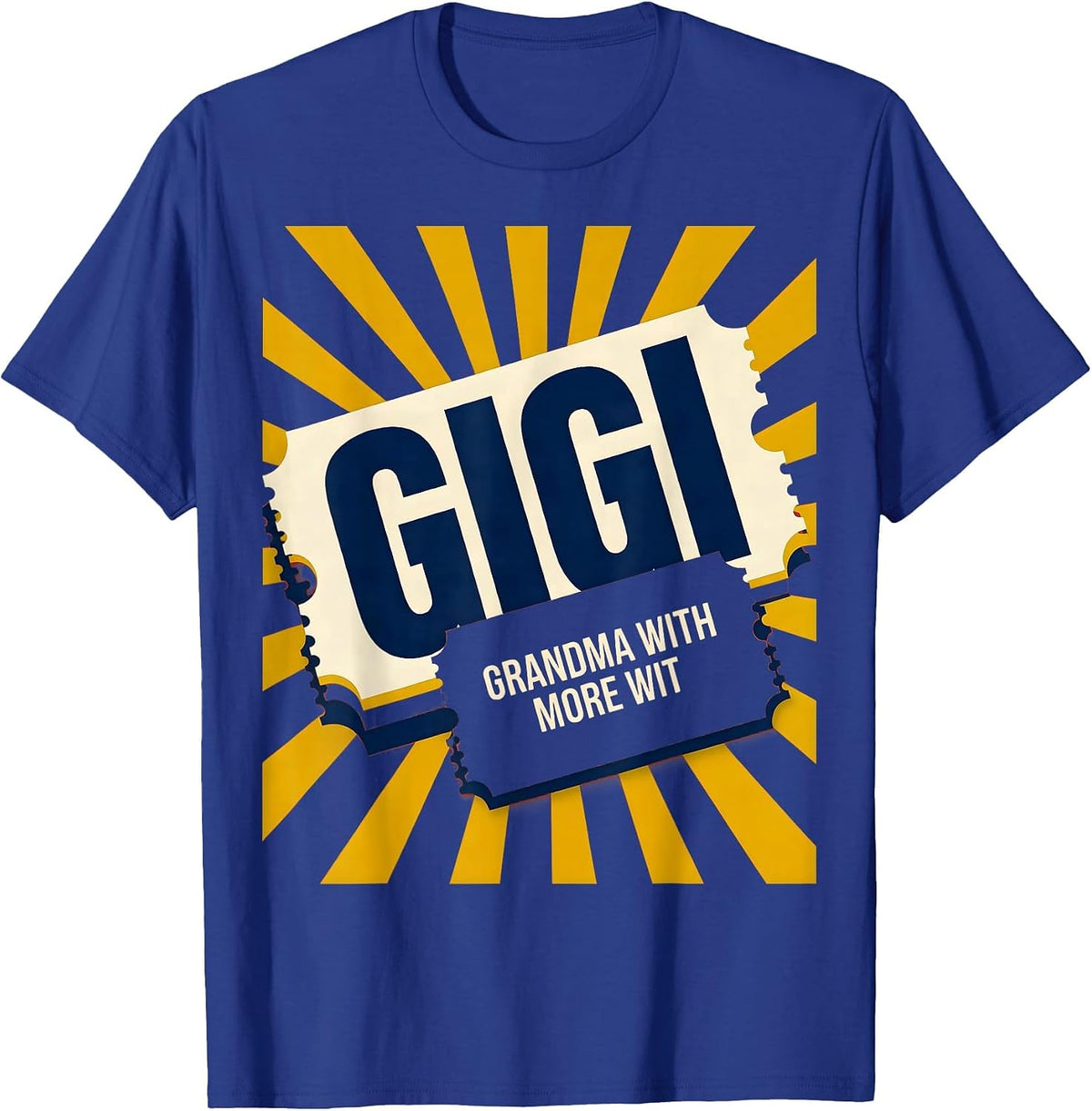 Gigi Grandma With More Wit Funny Grandmother Gift T-Shirt - Royal Blue