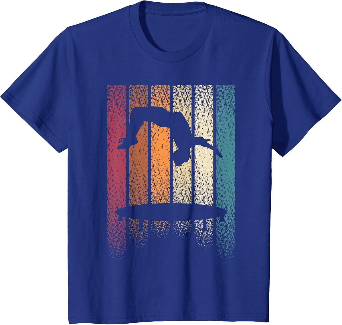 Backflip Trampoline Jumping Jumper Tumbling Retro T-Shirt - Royal Blue