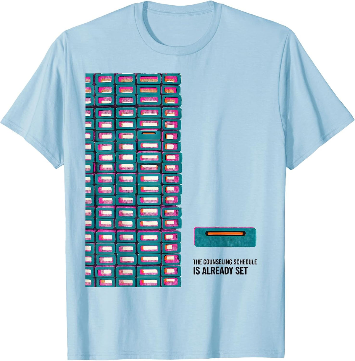 Men's The Counseling Schedule Is Already Set Groovy School T-Shirt - Baby Blue