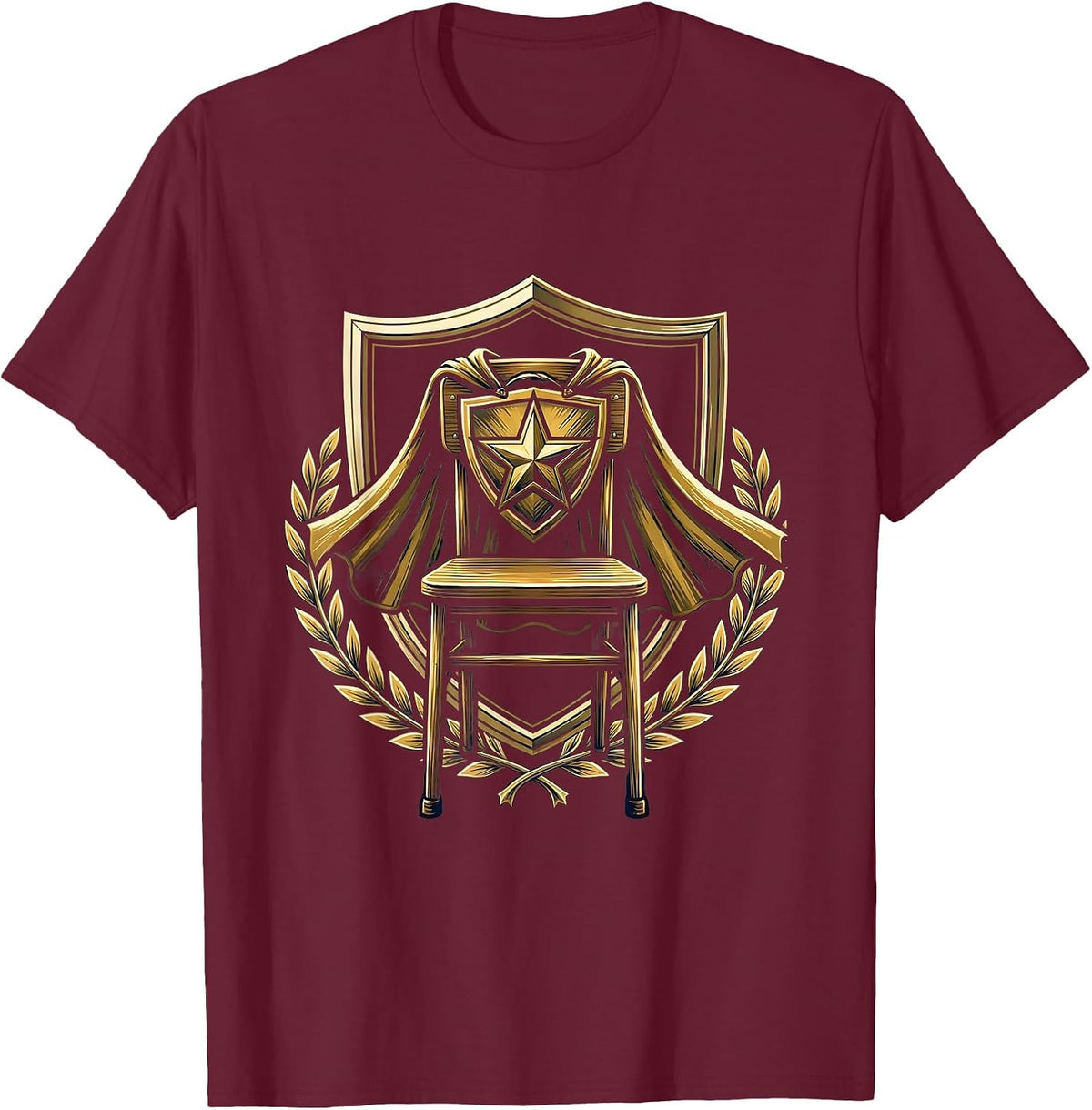 Superhero SPED Teacher Cape Classroom Chair Gift T-Shirt - Burgundy