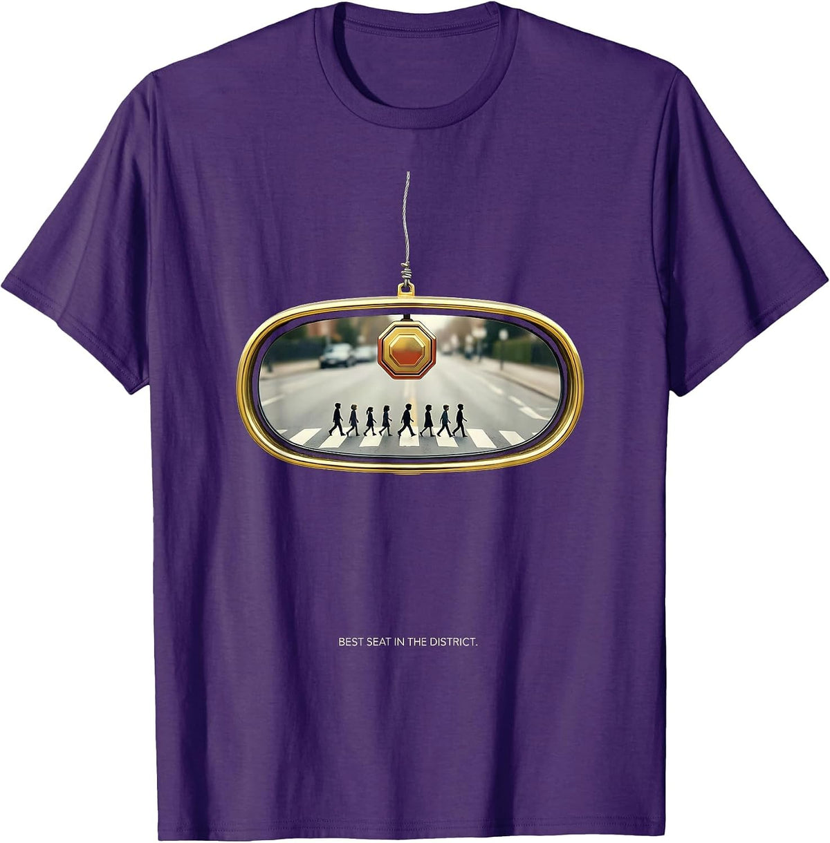 Best Seat In The District Funny School Bus Driver T-Shirt - Purple