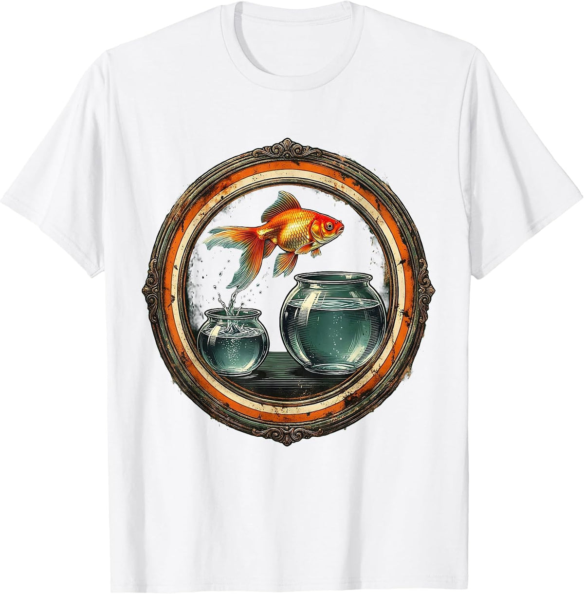 Men's Goldfish Bowl Leap SPED Teacher Gift T-Shirt - White