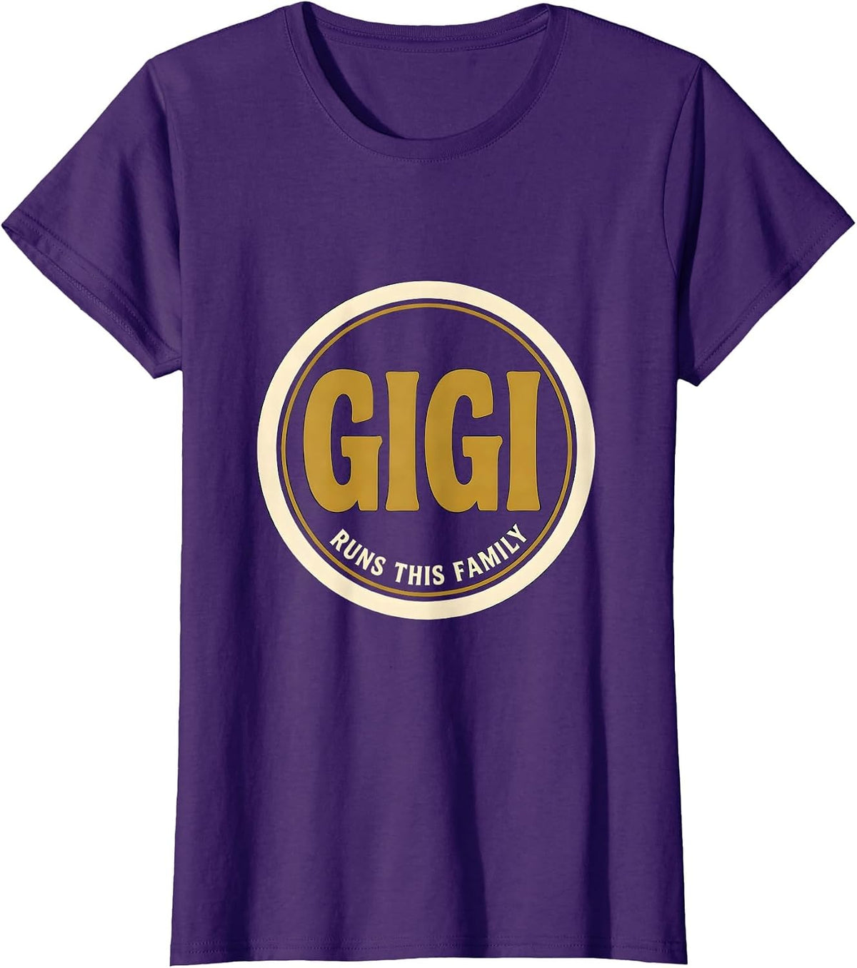 Women's Gigi Runs This Family Funny Grandma Humor Gift T-Shirt - Purple