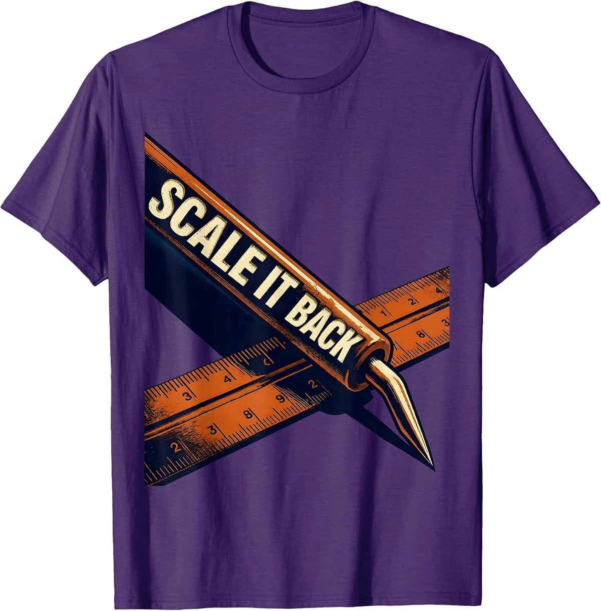 Scale It Back Funny Dental Hygienist Dental Assistant Humor T-Shirt - Purple