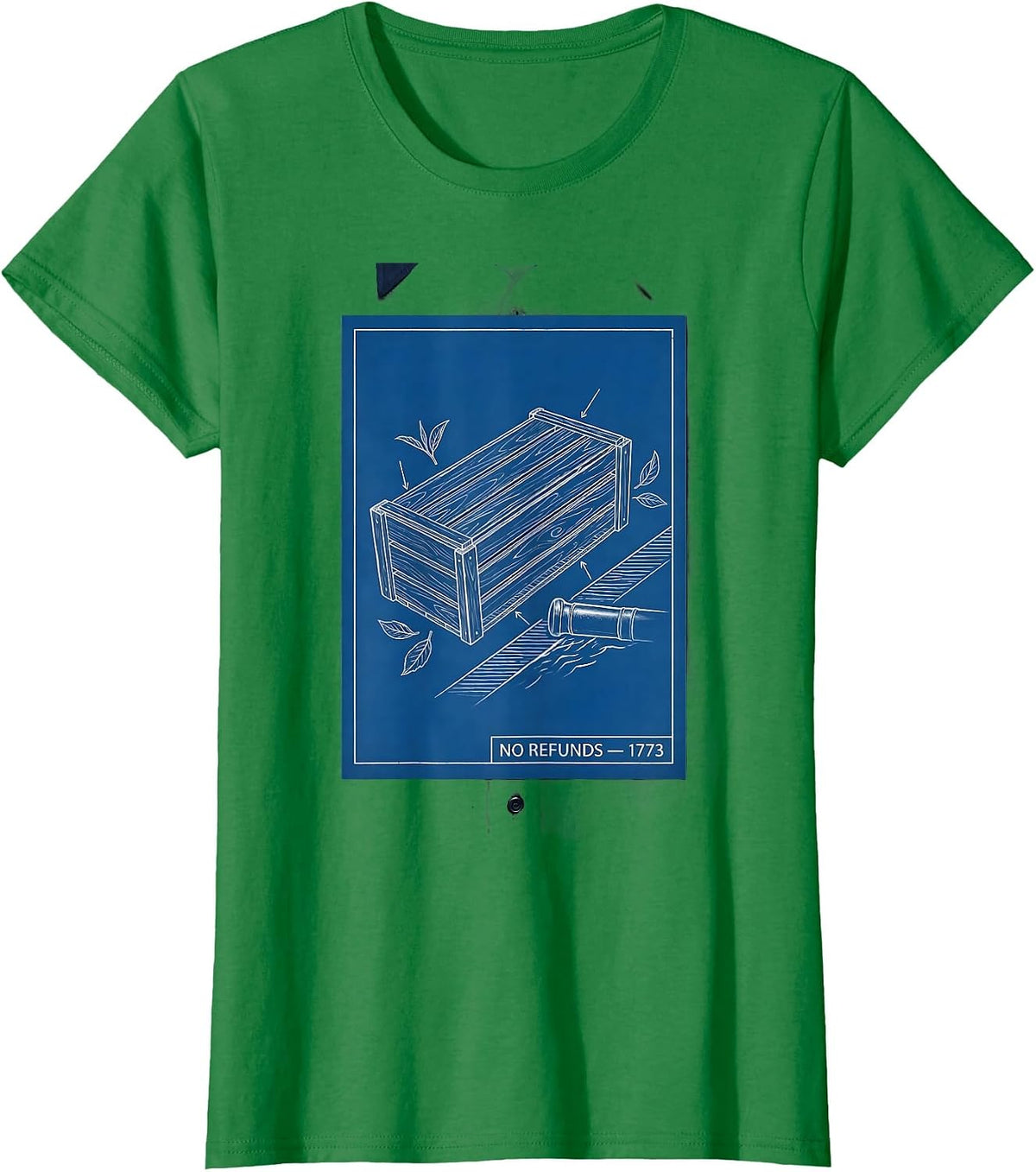 Women's No Refunds, 1773 Funny History Teacher Spilling The Tea Pun T-Shirt - Kelly Green