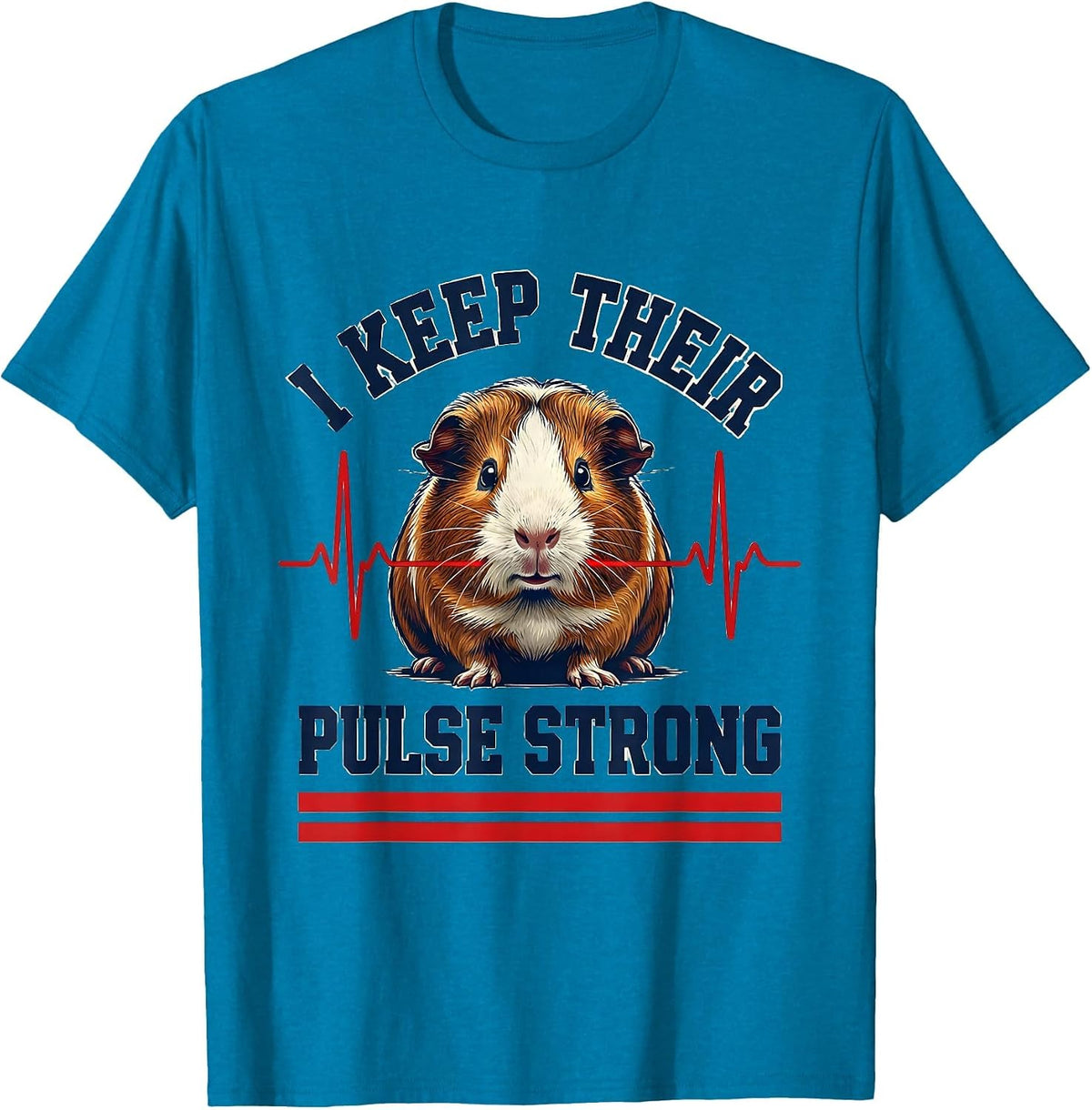 I Keep Their Pulse Strong Sports Vet Tech Veterinary T-Shirt - Sapphire Blue