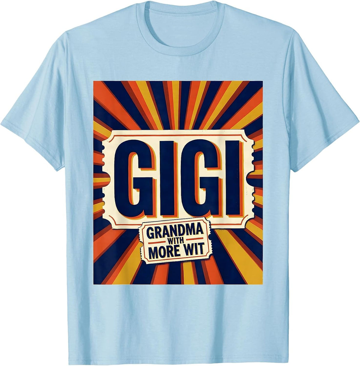 Men's Gigi Grandma With More Wit Funny Grandmother Gift T-Shirt - Baby Blue