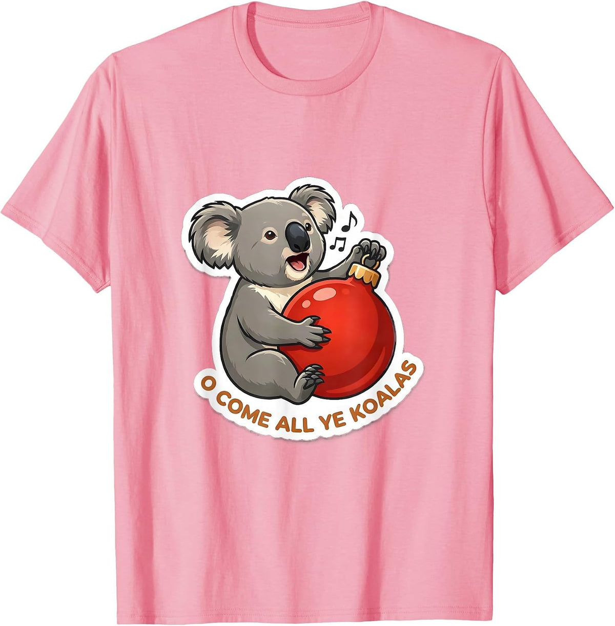 Men's O Come All Ye Koalas Cute Koala Lover Australian Animal T-Shirt - Pink