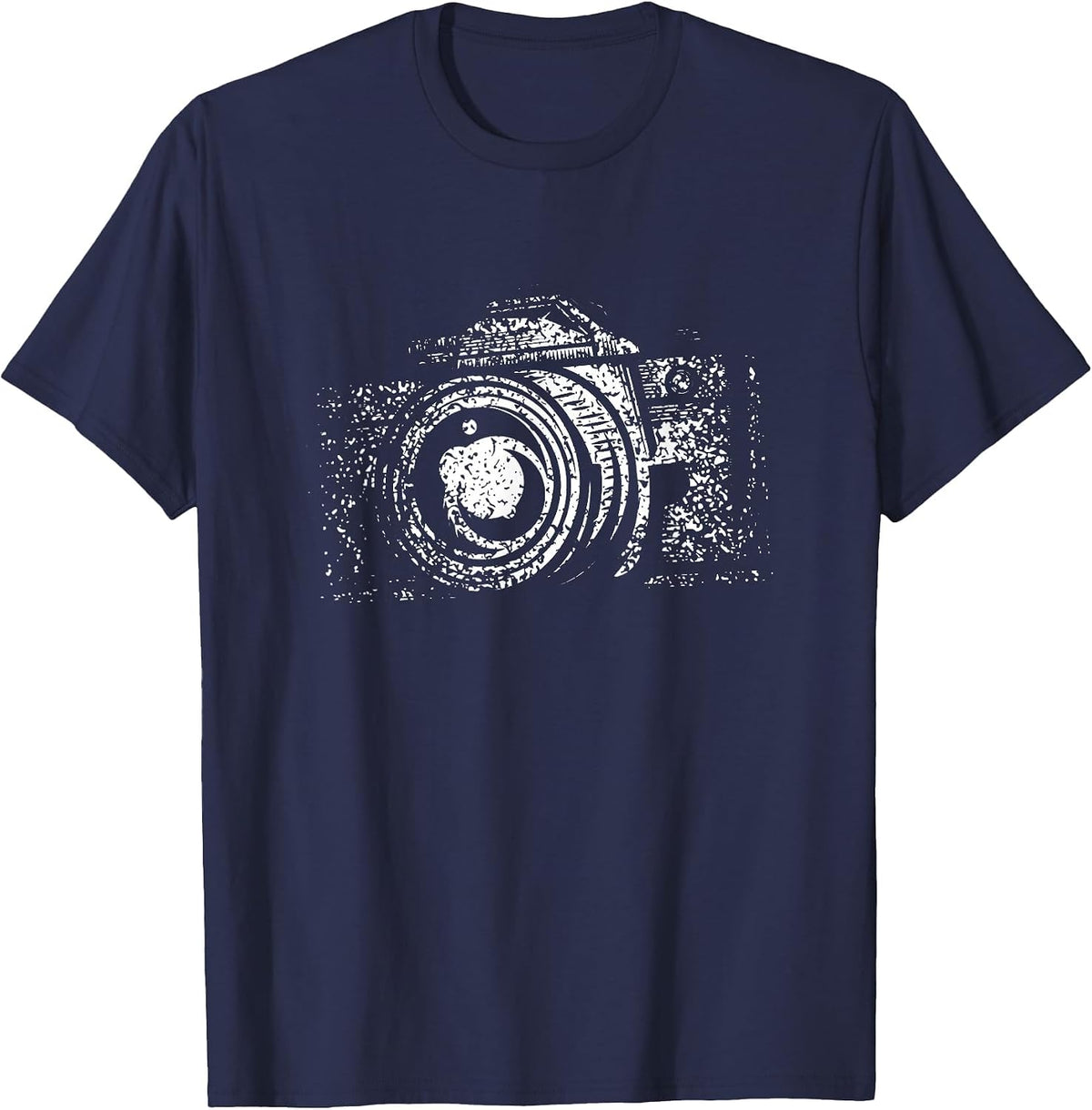 Camera Photography Photographer Photojournalist Lens Focus T-Shirt - Navy Blue