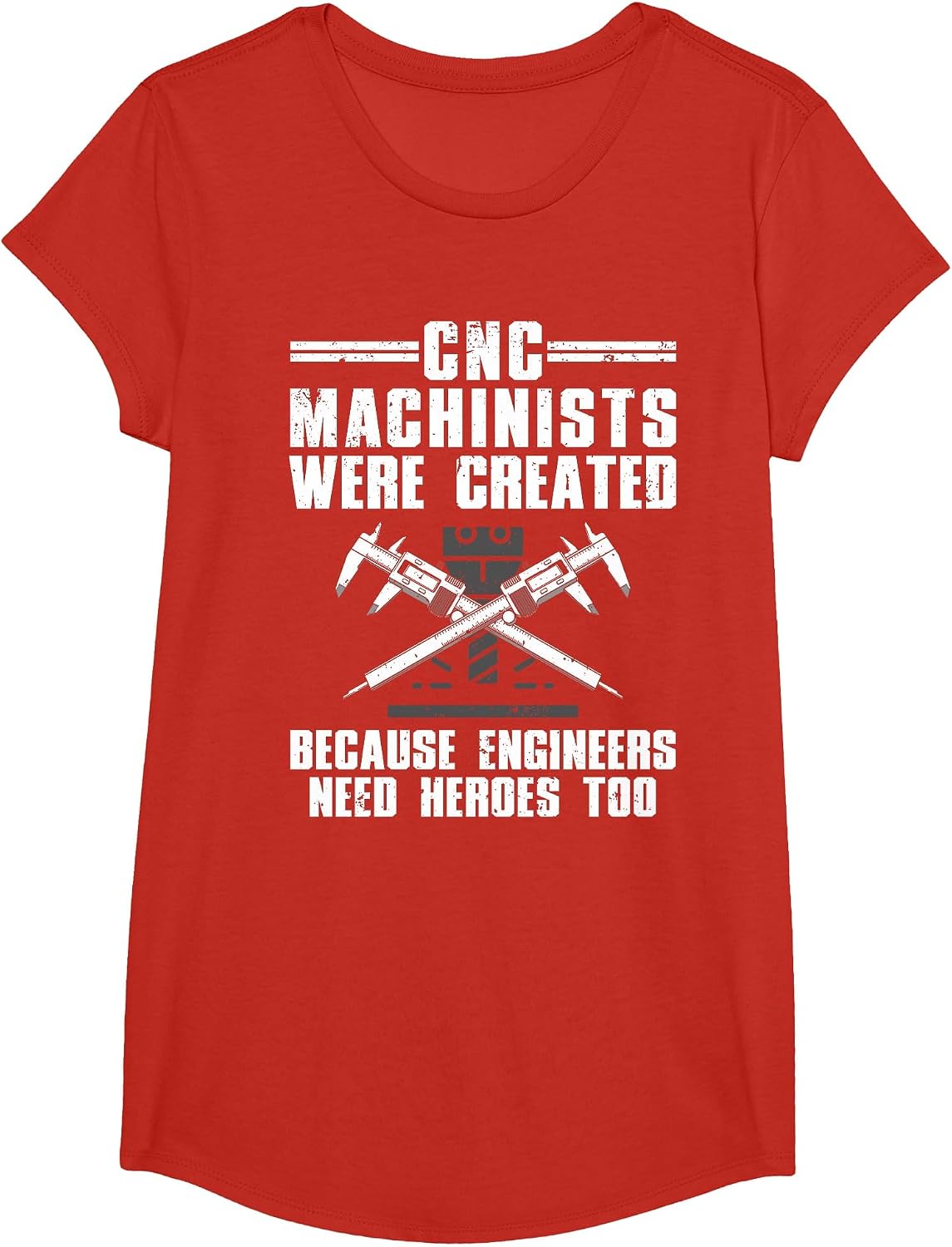 Cool CNC Machinist Art for Men Women CNC Machine Machinist T-Shirt - Girls Red
