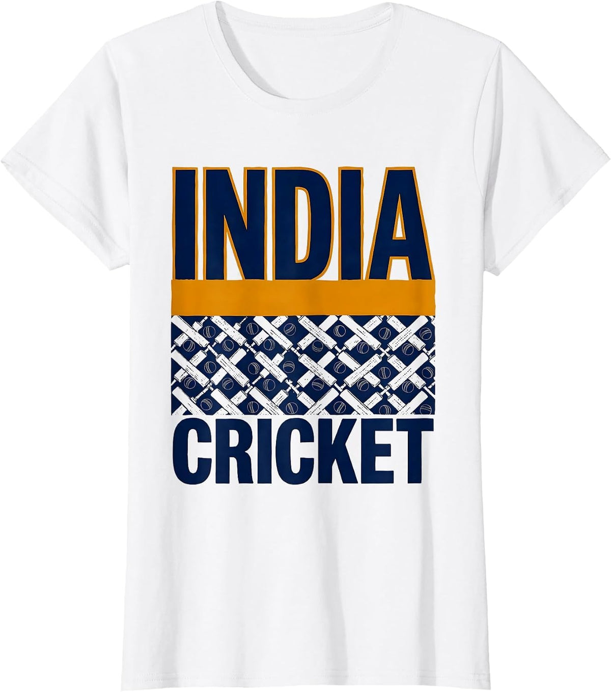 INDIA CRICKET Retro National Pride Cricket Lover T-Shirt - White