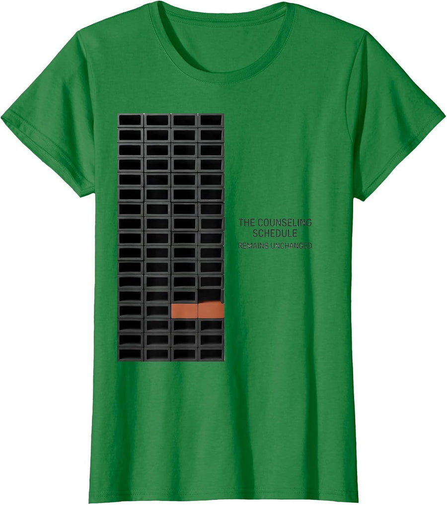 Women's The Counseling Schedule Remains Unchanged Funny School T-Shirt - Kelly Green