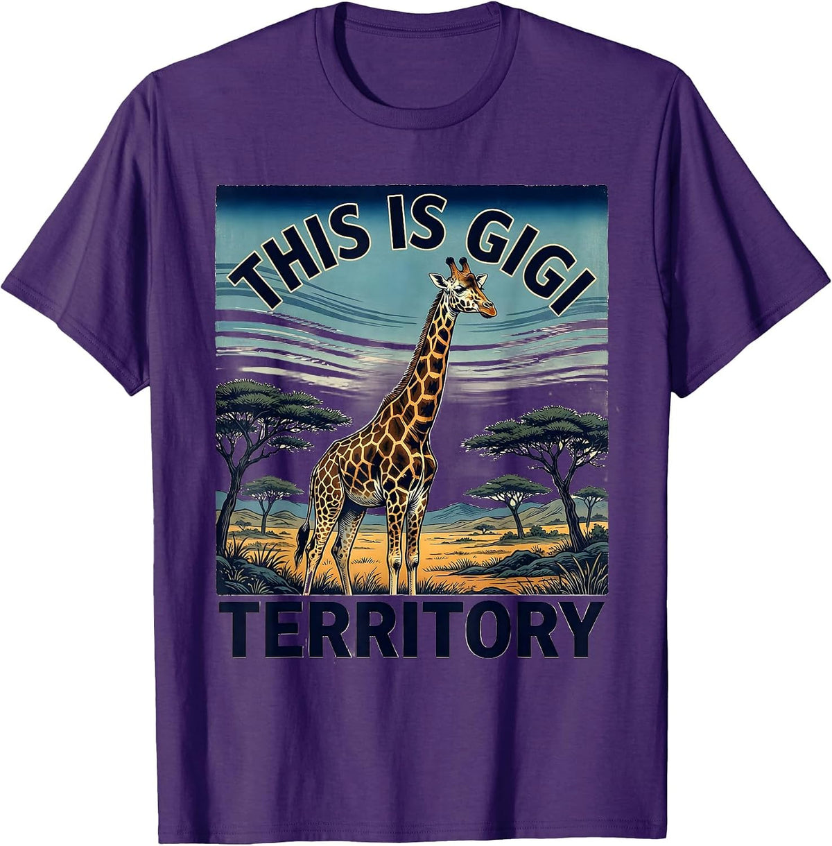 Men's This Is Gigi Territory Proud Grandma Design T-Shirt - Purple