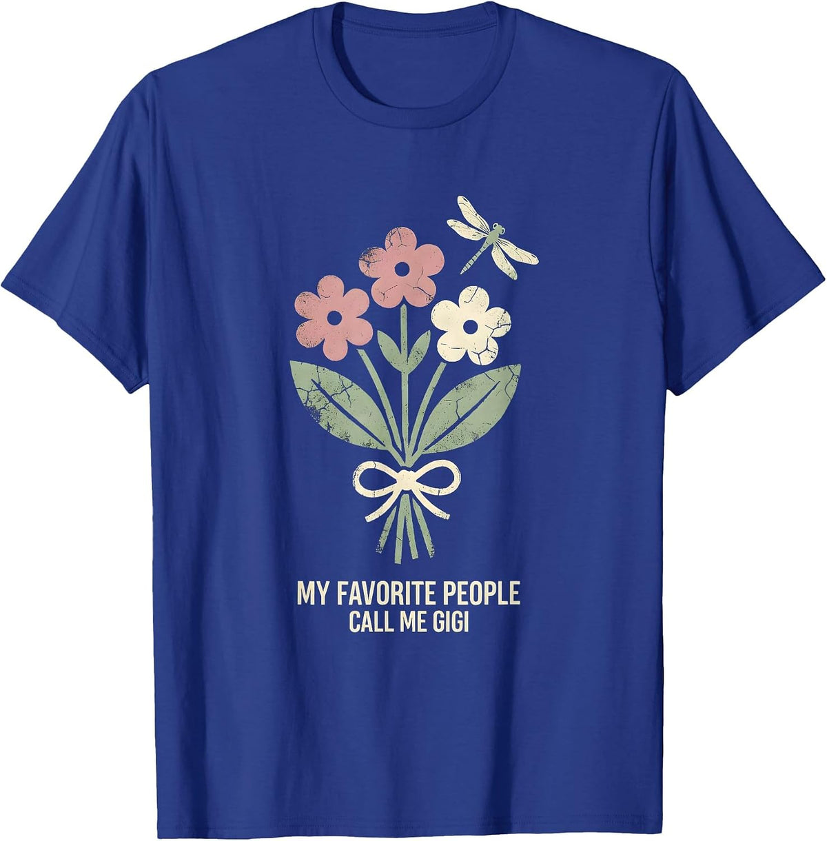 Men's My Favorite People Call Me Gigi Floral Boho Grandma Gift T-Shirt - Royal Blue